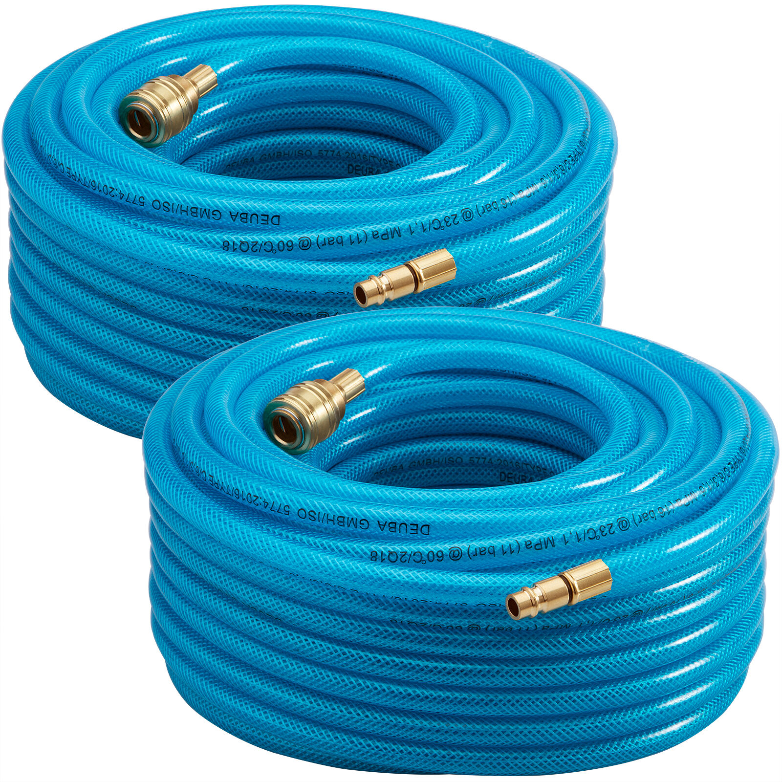 Druckluftschlauch 2er-Set 30m Schnellkupplung/Stecker