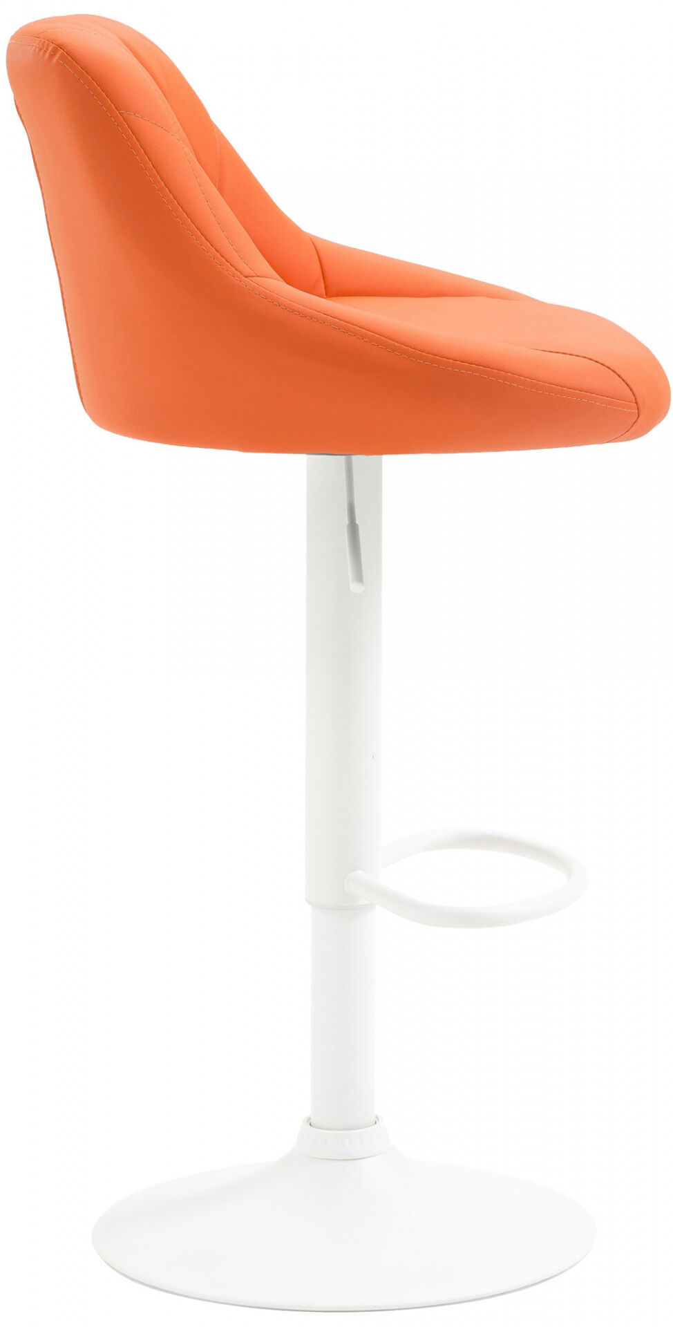 Barhocker Lazio Kunstleder weiß, orange