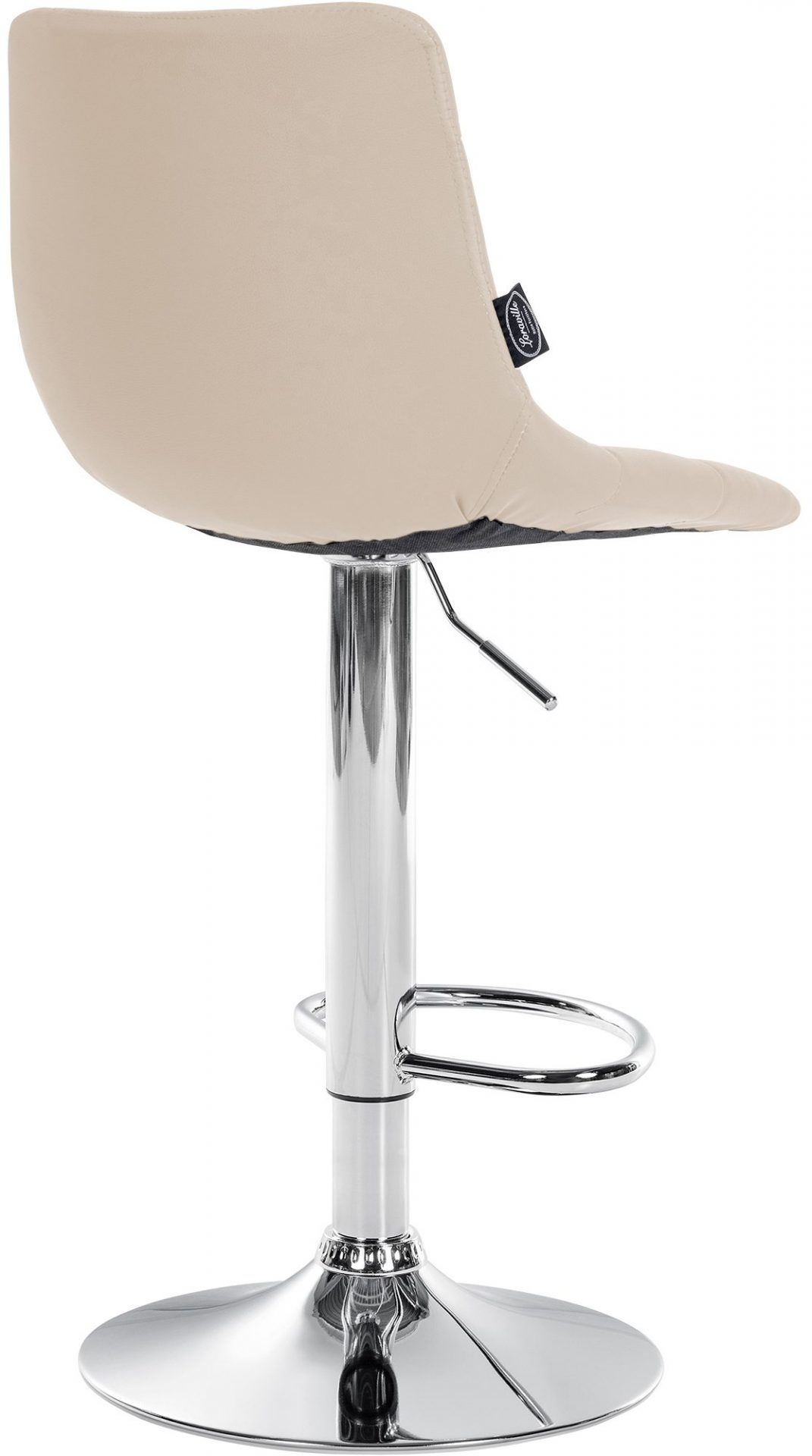 2er Set Barhocker Jerry Kunstleder chrom, creme