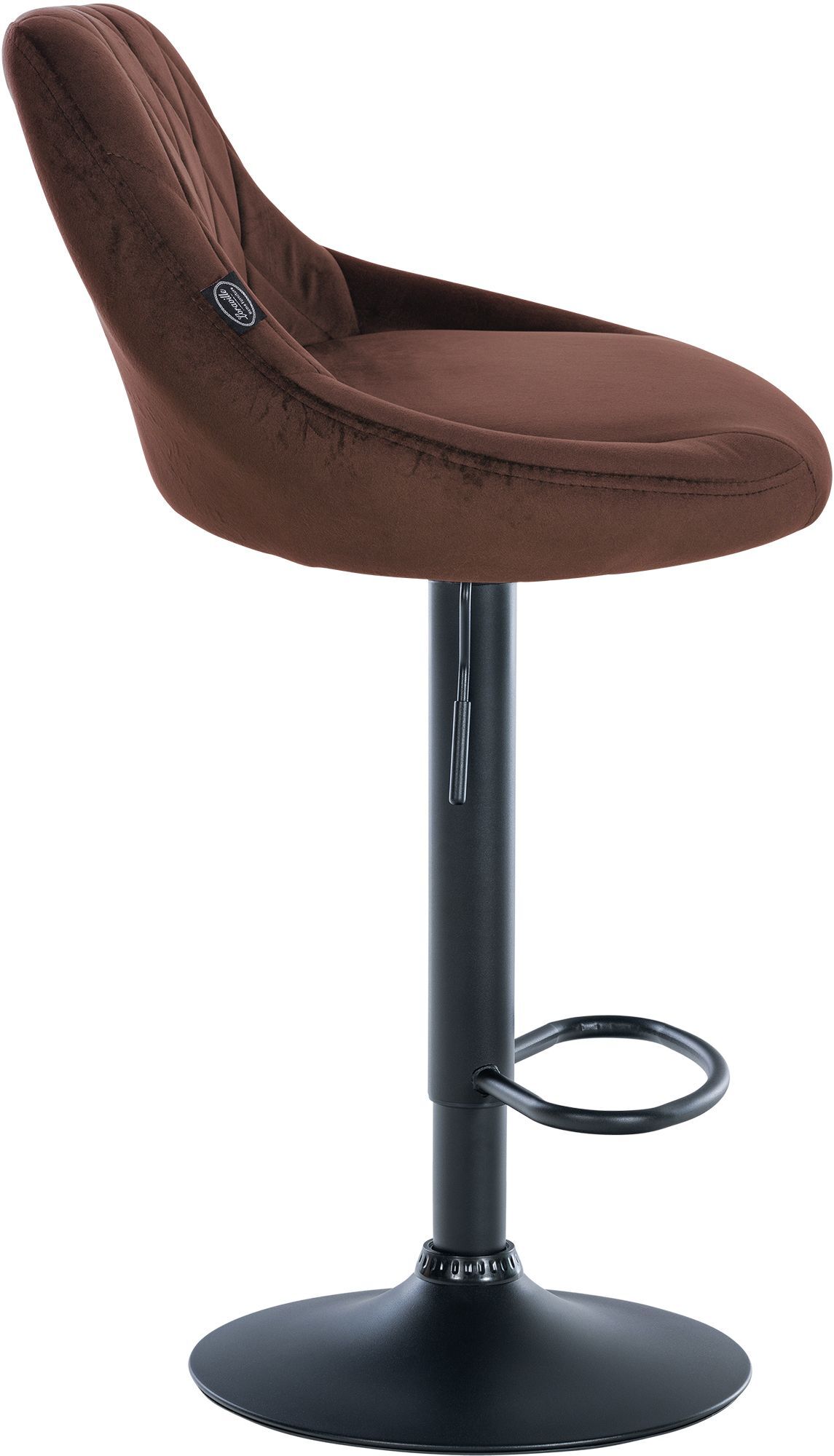Barhocker Lazio Samt schwarz, braun