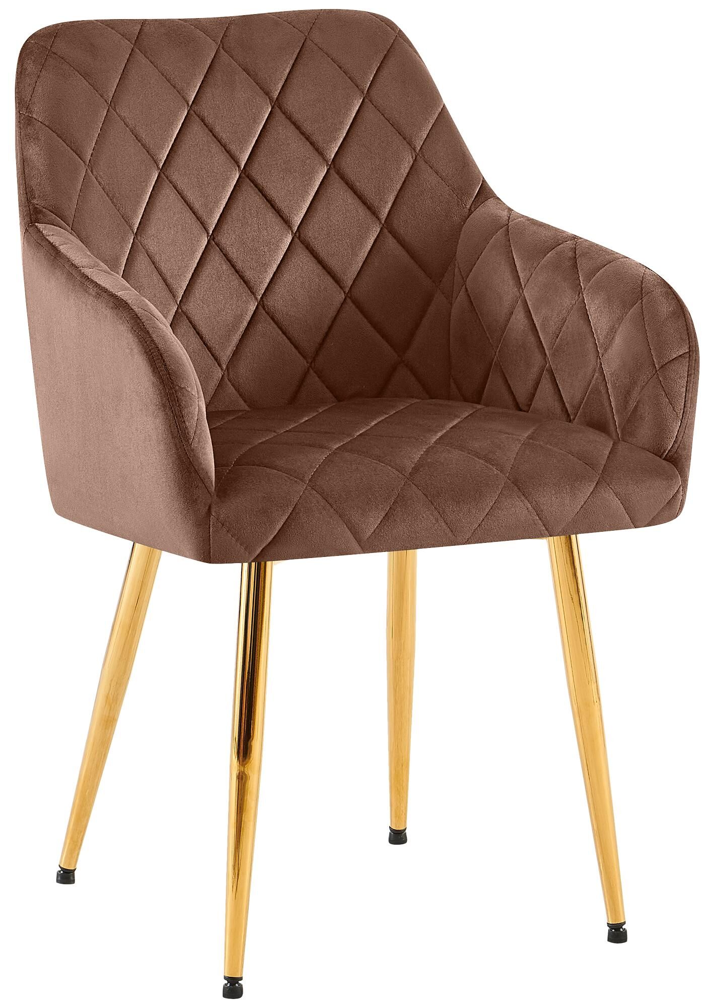Esszimmerstuhl Monett Samt G, braun