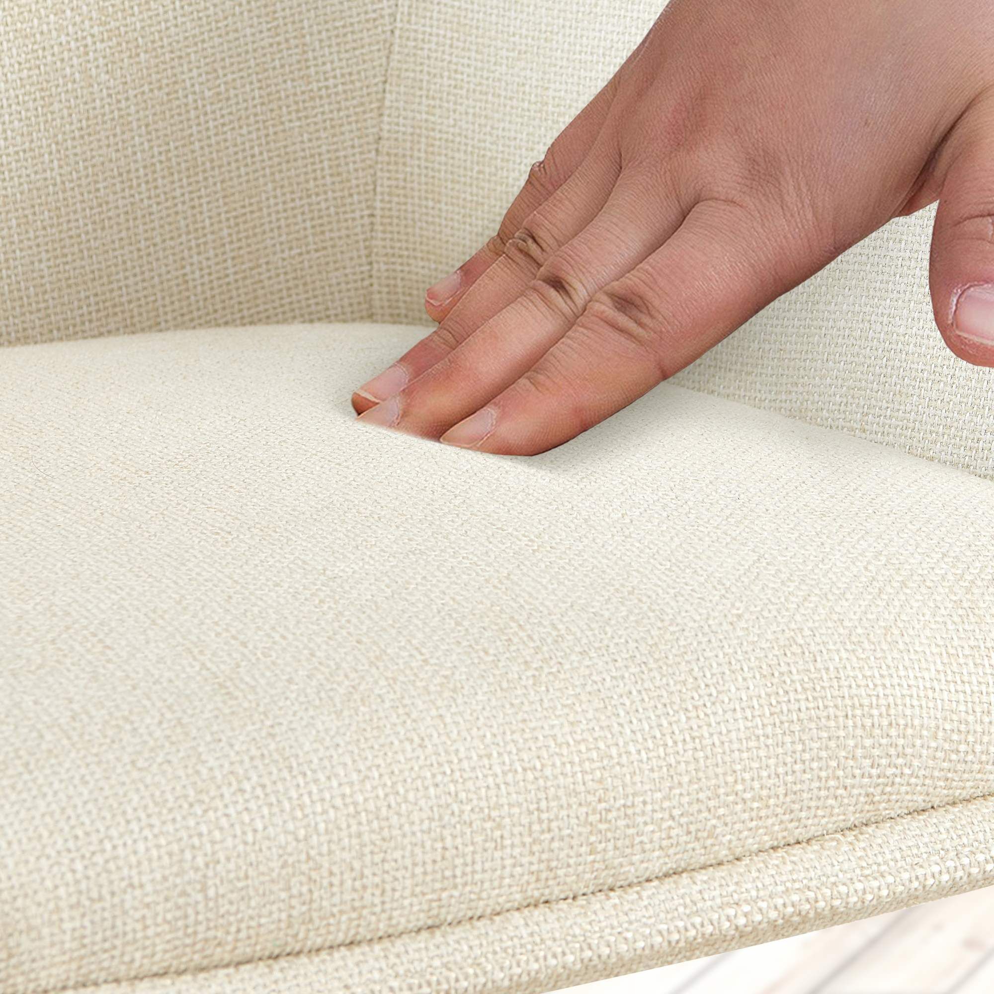 2er Set Stuhl Tipton Stoff, creme