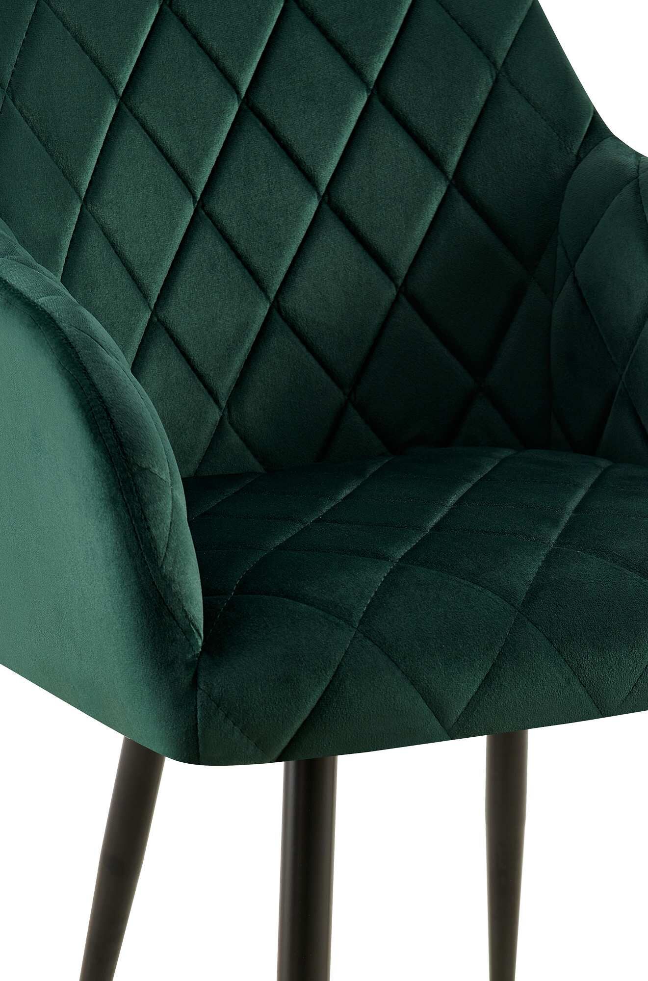Esszimmerstuhl Monett Samt B, grün
