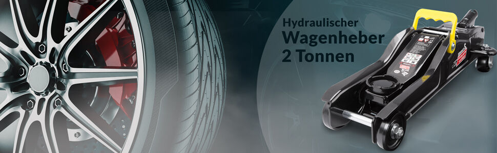 Wagenheber Schwarz 2t 85-330mm inkl Koffer