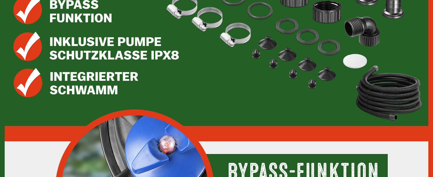 Teichdruckfilter Komplettset 2000L/h