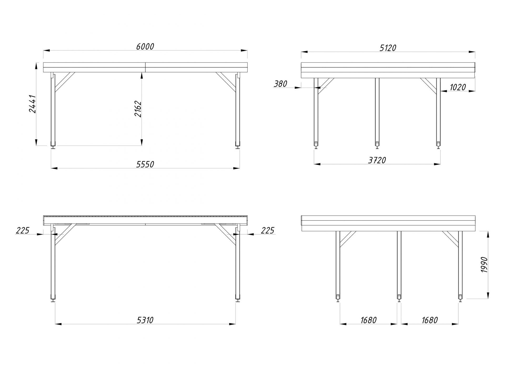 Palmako Carport Karl 20,6 m²