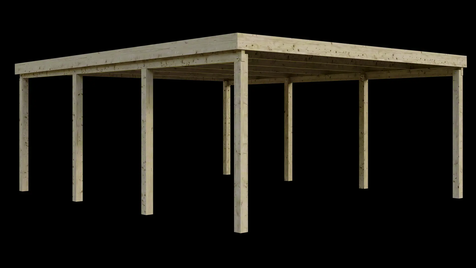 Carport VC 510x600 Kiefer Massivholz