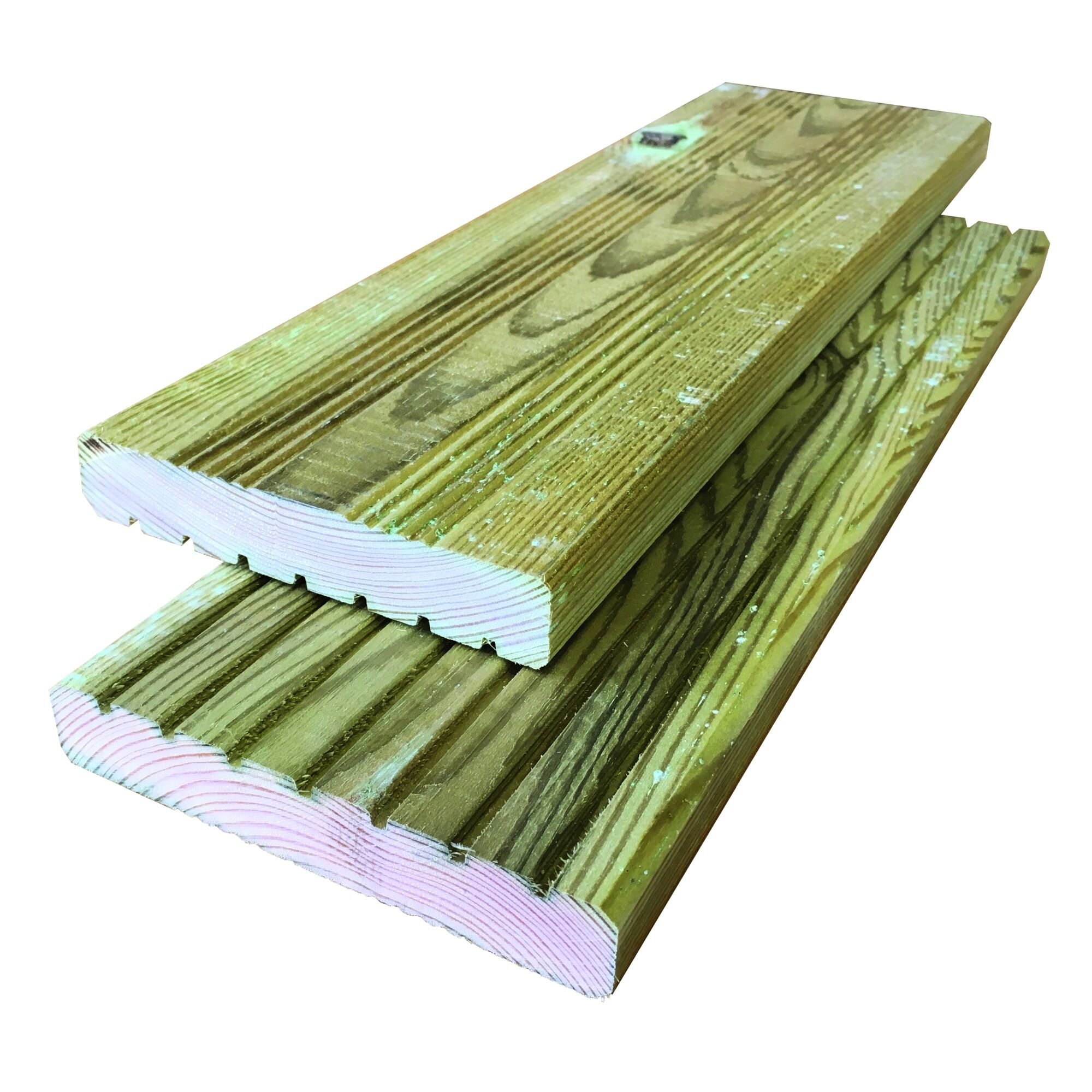 Terrassendiele, 25 x 145 x 3000 mm, kdi grün, genutet / französisches Profil