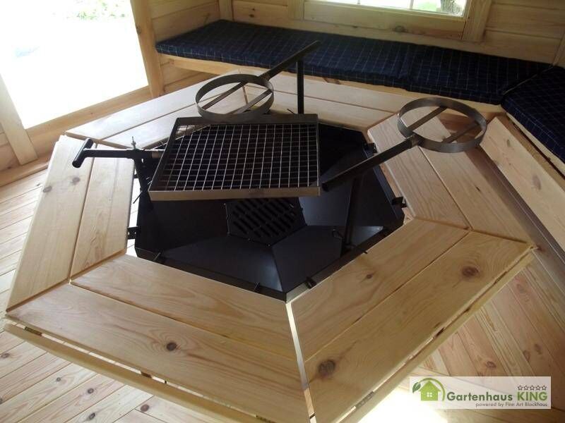 Finn Art Grillkota Elegance 9,2 m² mit Anbau Grillanlage nah