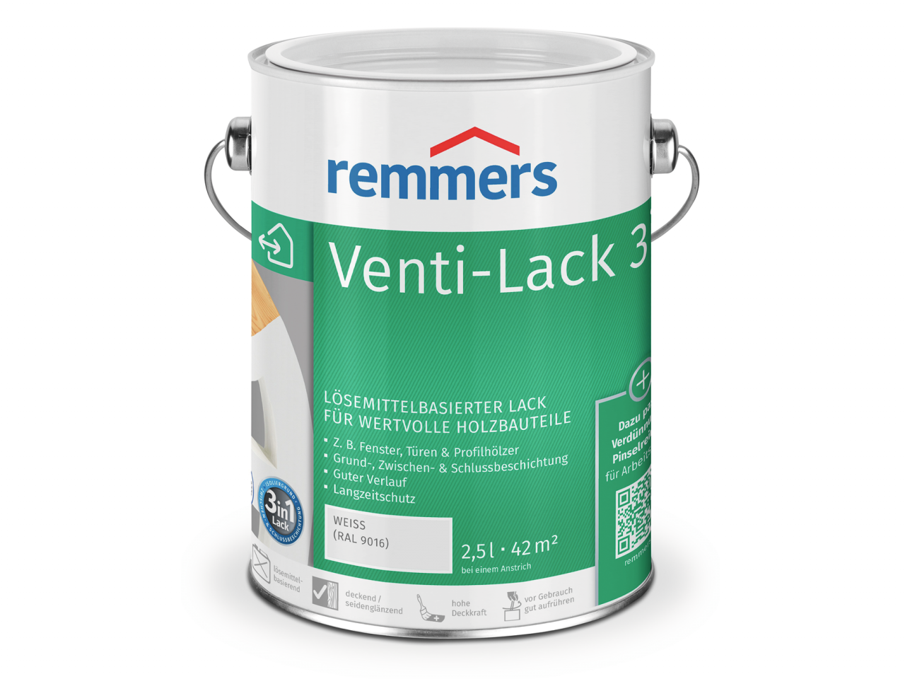 Remmers Venti-Lack 3in1 2.5 l weiß (RAL 9016)