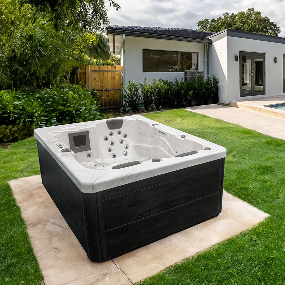 Outdoor Whirlpool WHITE MARBLE PURE - 210 x 160 cm für 3 Personen