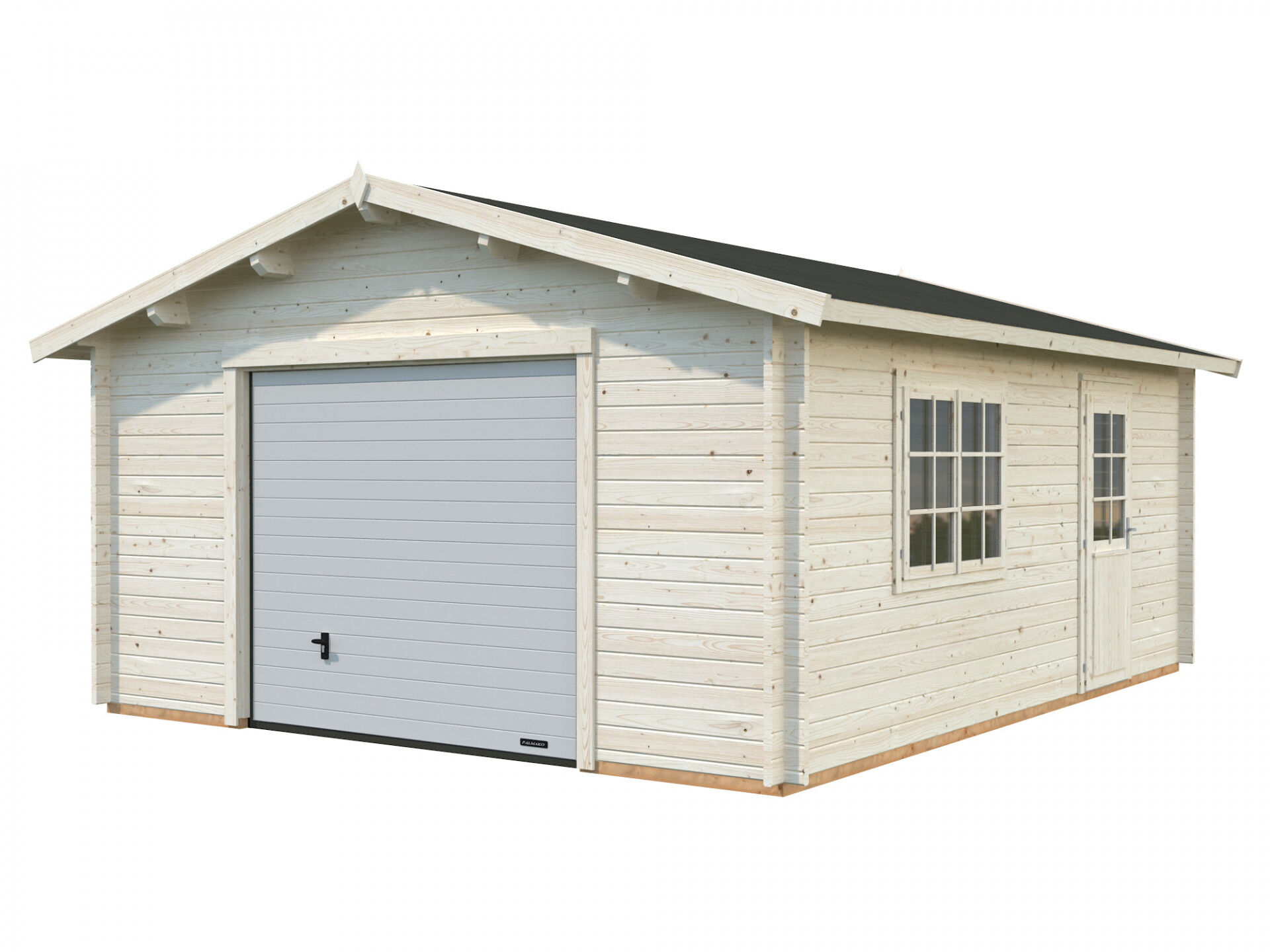 Palmako Holzgarage Roger 23,9 m² mit Sektionaltor