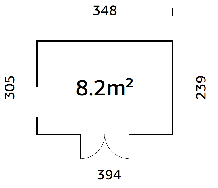 Palmako Gerätehaus Stig 8,2 m²