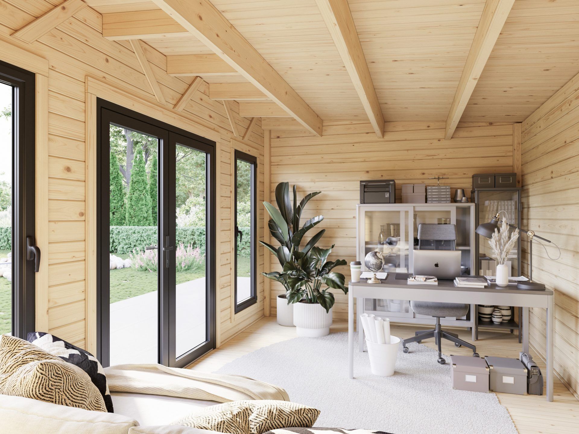Palmako Pultdach Gartenhaus Aurelia 16,7+7,9 m²