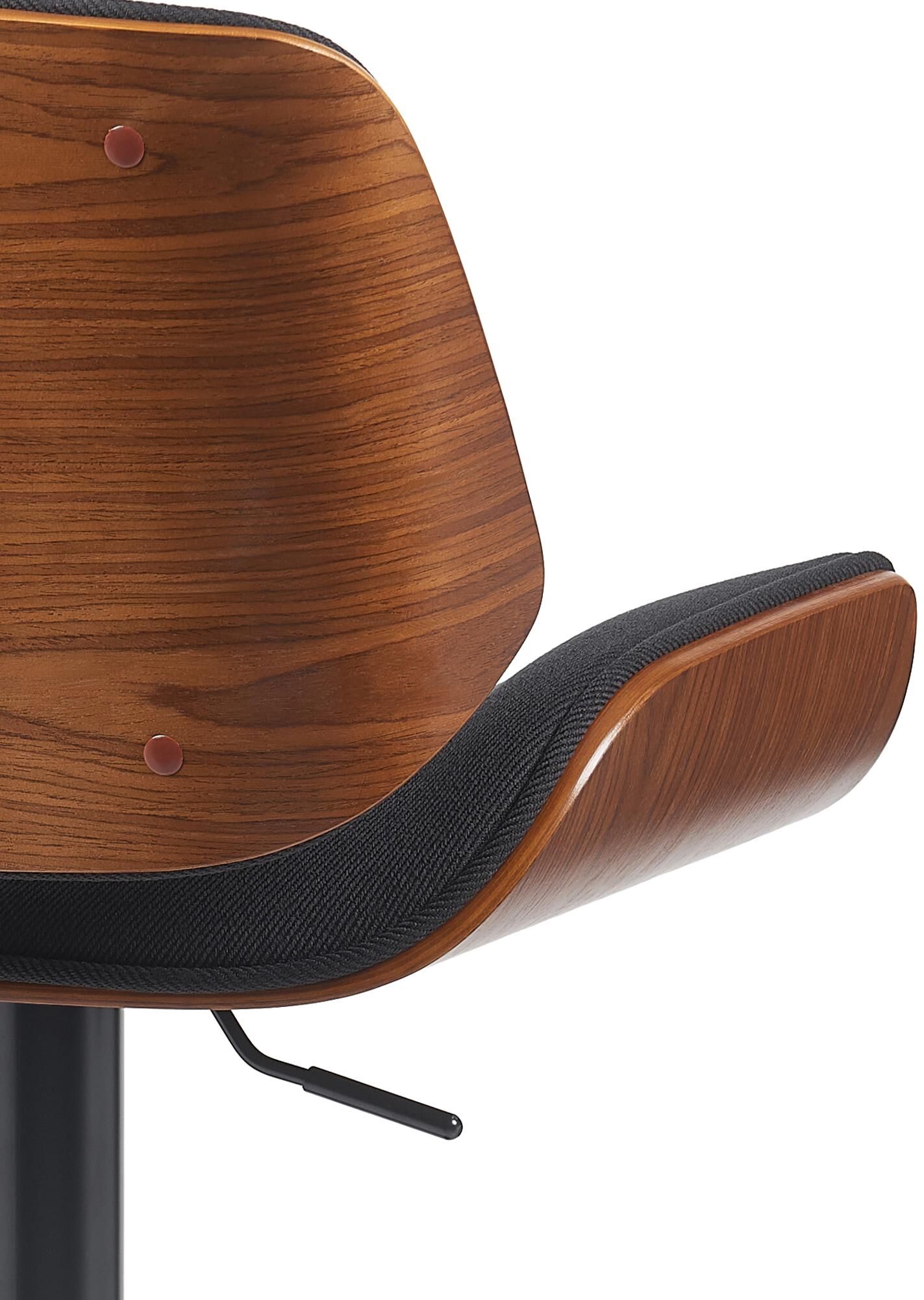 Barhocker Beverley B Stoff, walnuss/schwarz