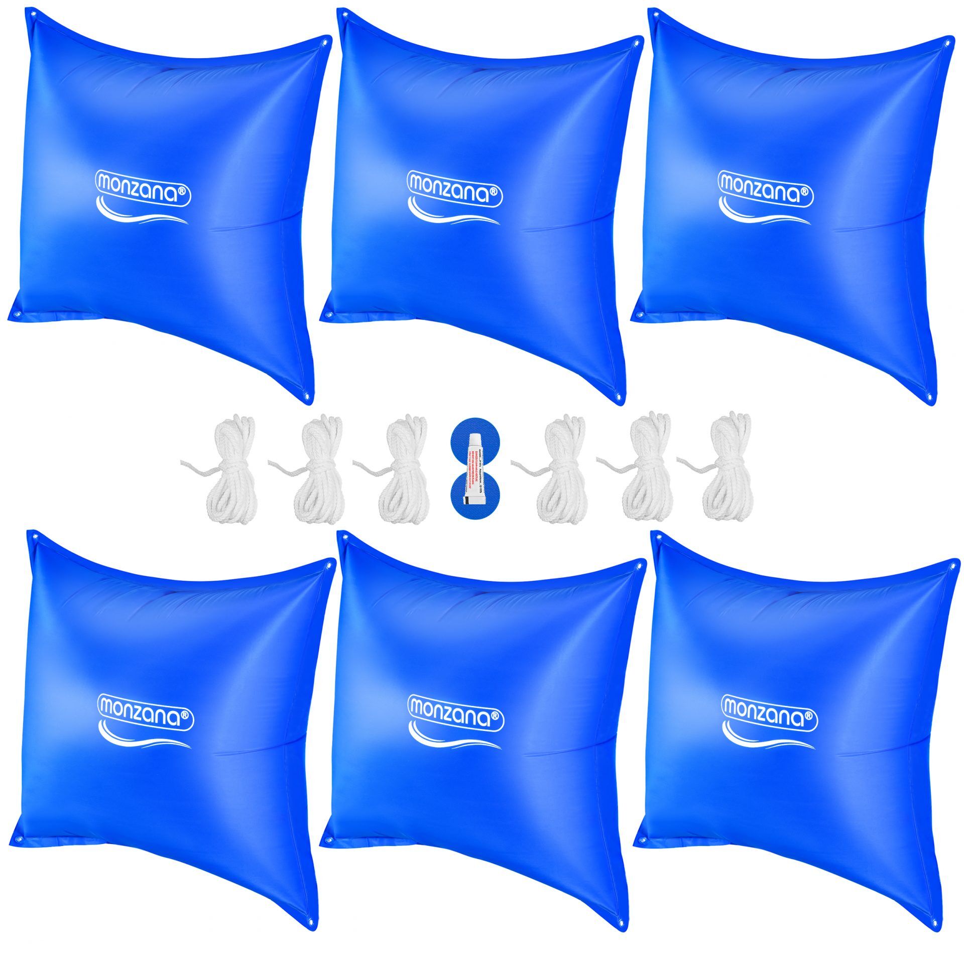 Poolkissen 6er-Set Blau 120x120cm -20°C