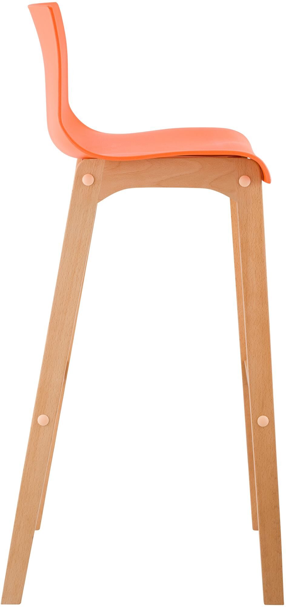 2er Set Barhocker Hoover Natura, orange