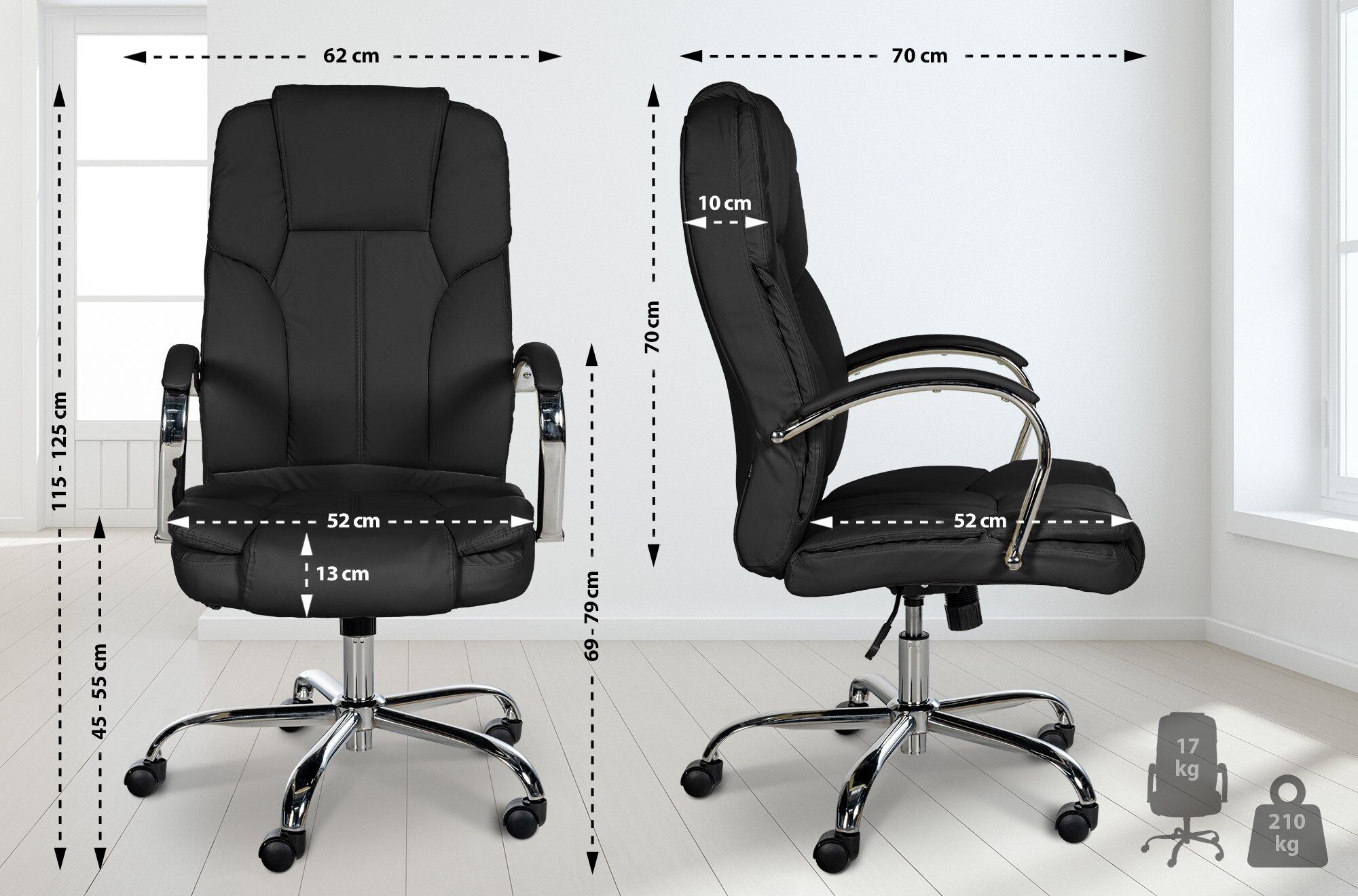 Bürostuhl BIG Xanthos, schwarz