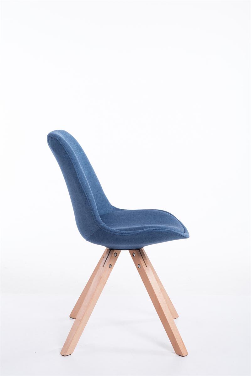 Besucherstuhl Toulouse Stoff Natura Square, blau