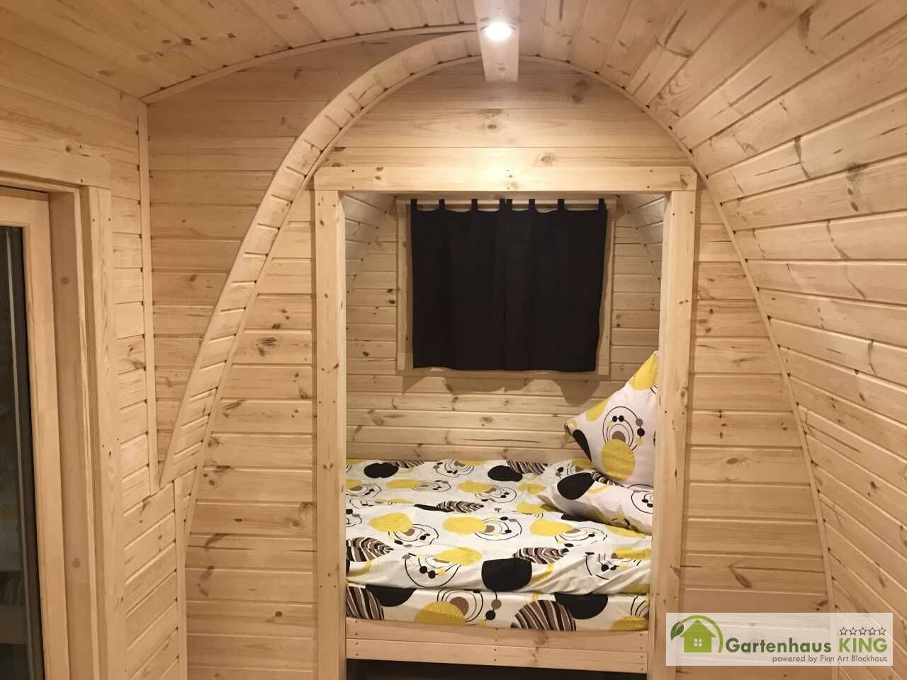 Camping Pod Luxury Seiteneingang 240x600 isoliert, schwarz - Hexagonal