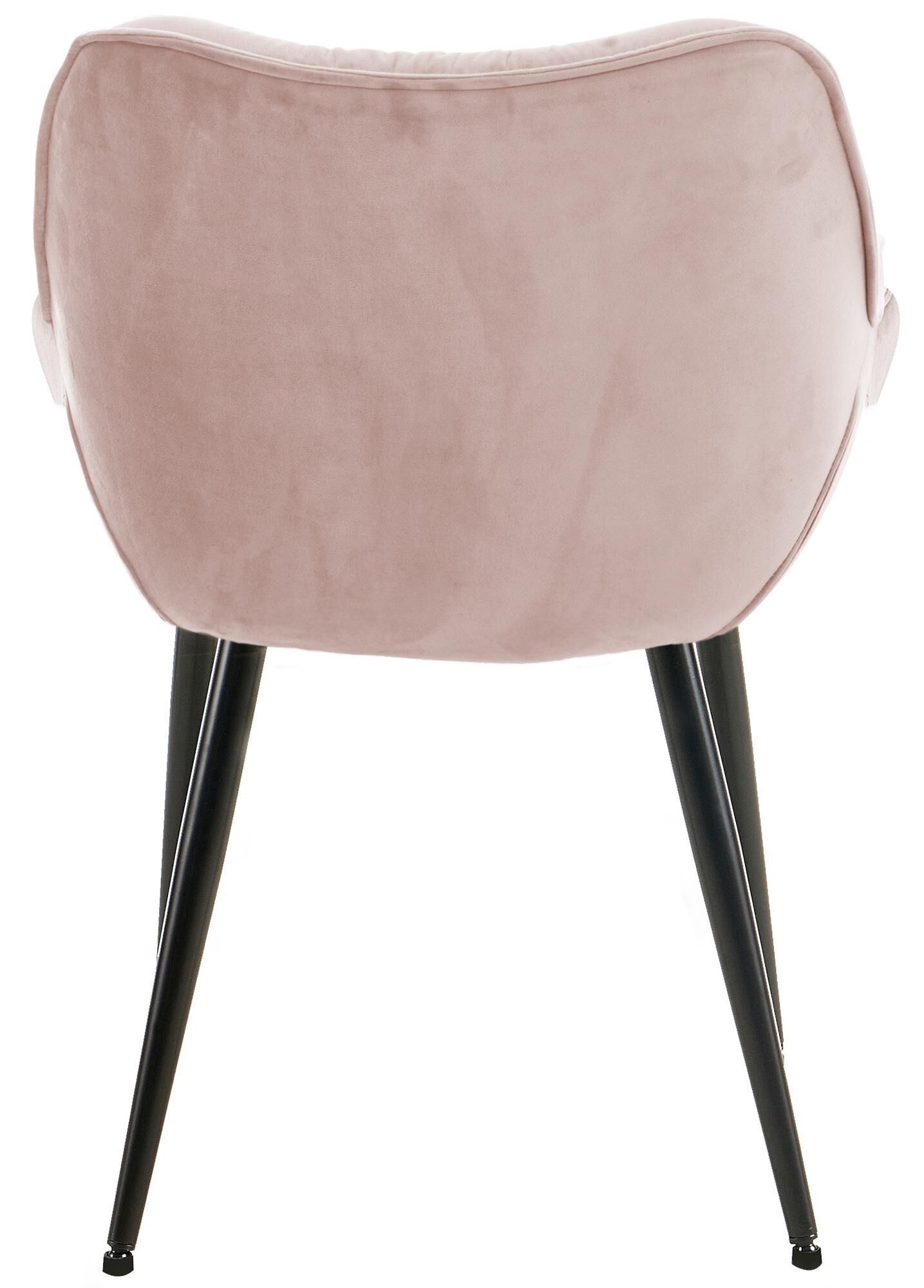 2er Set Stuhl Tanna Samt, pink