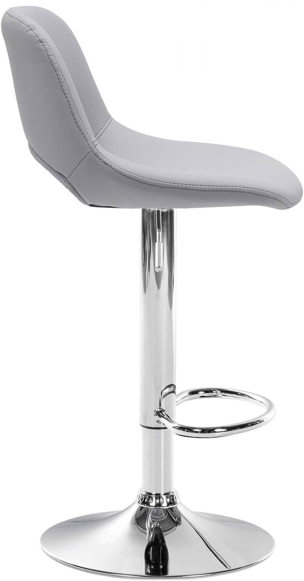 Barhocker Camden Kunstleder chrom, grau