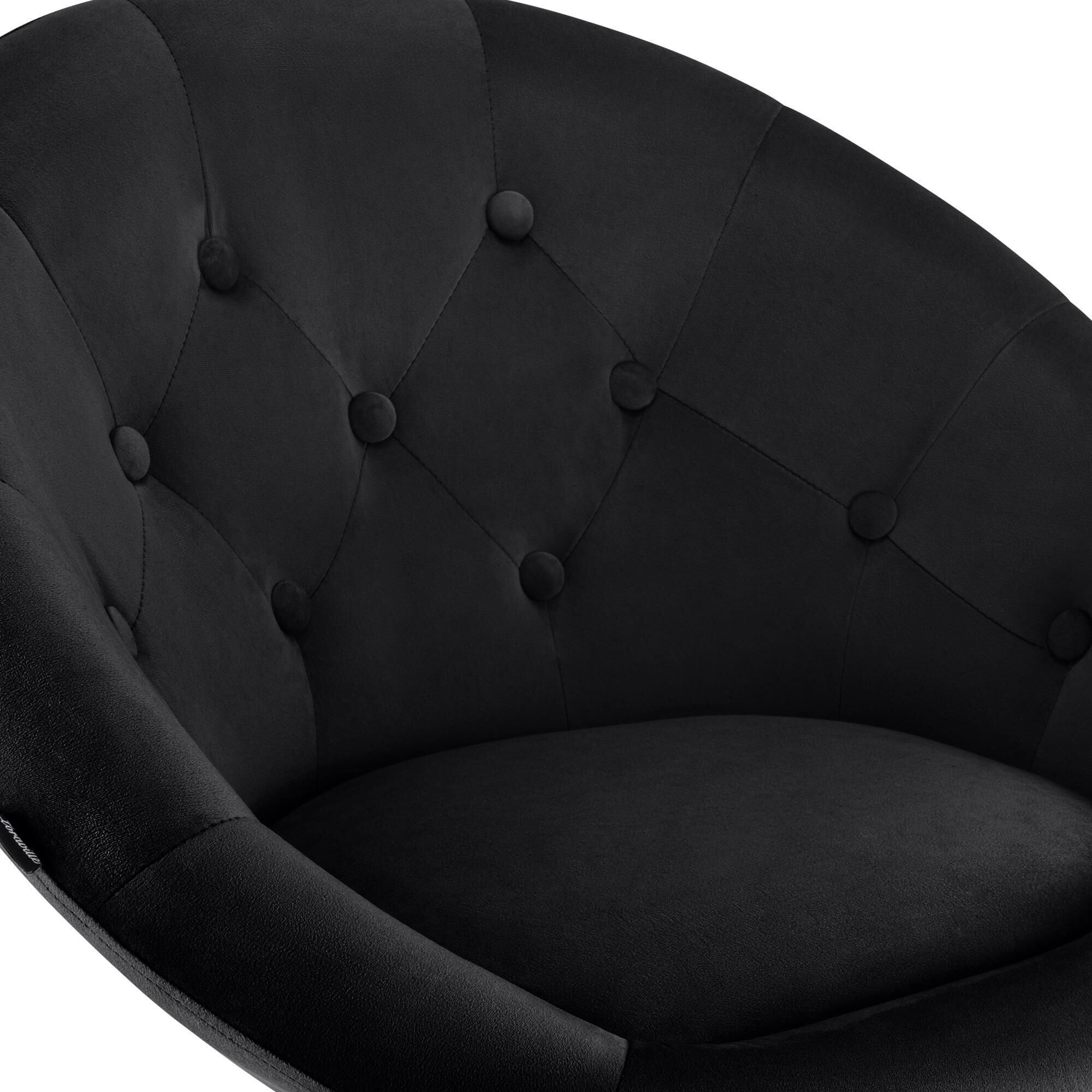 Barhocker London Samt schwarz, schwarz
