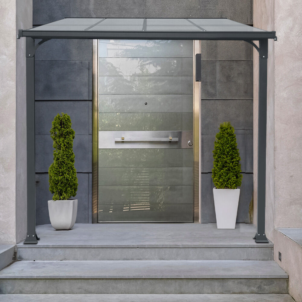 Vordach Haustür CUBIS L - 294 x 150 cm Anthrazit