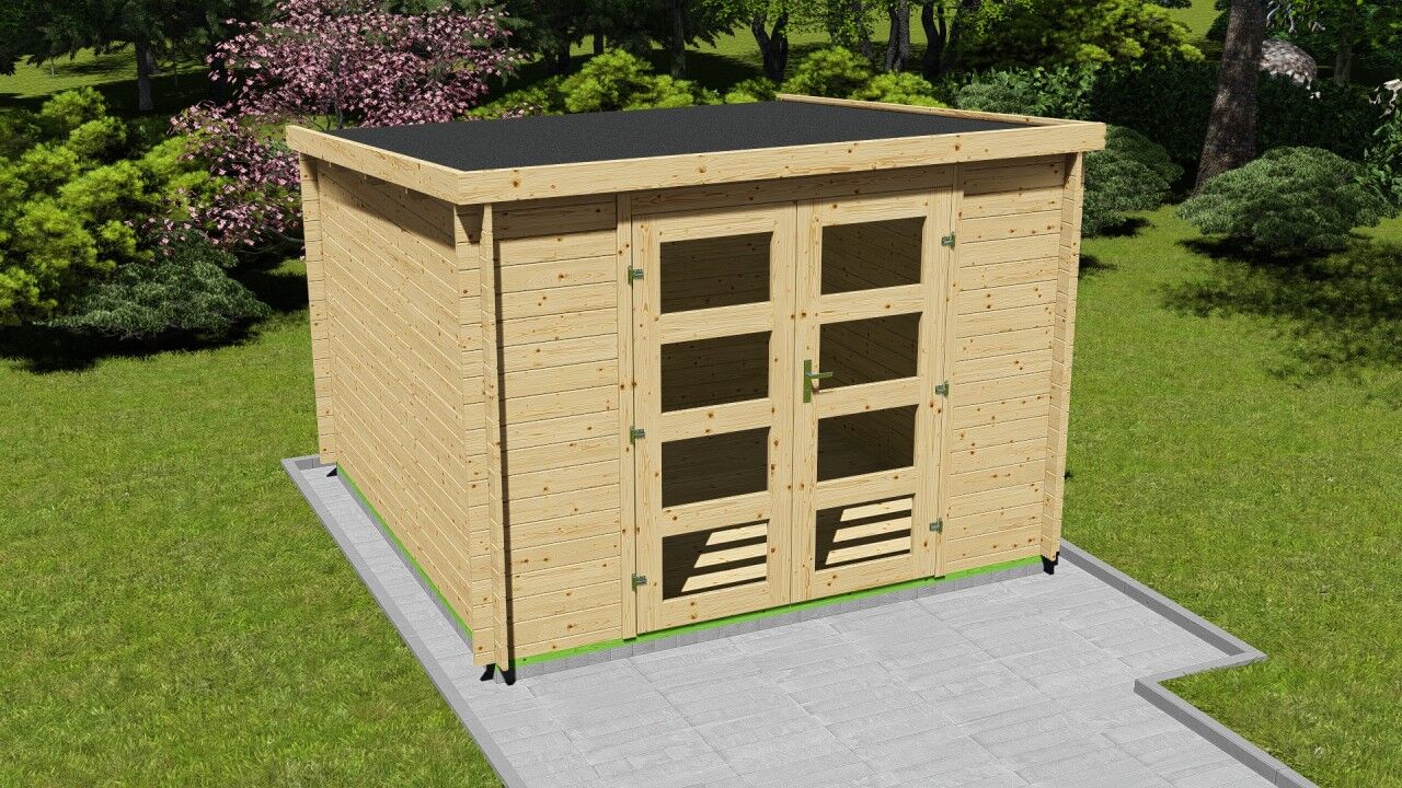 Gartenhaus Flachdach 3x3 Funny 2