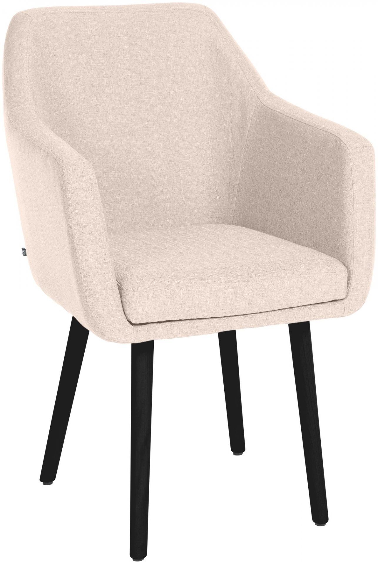 Besucherstuhl Utrecht Stoff schwarz, beige