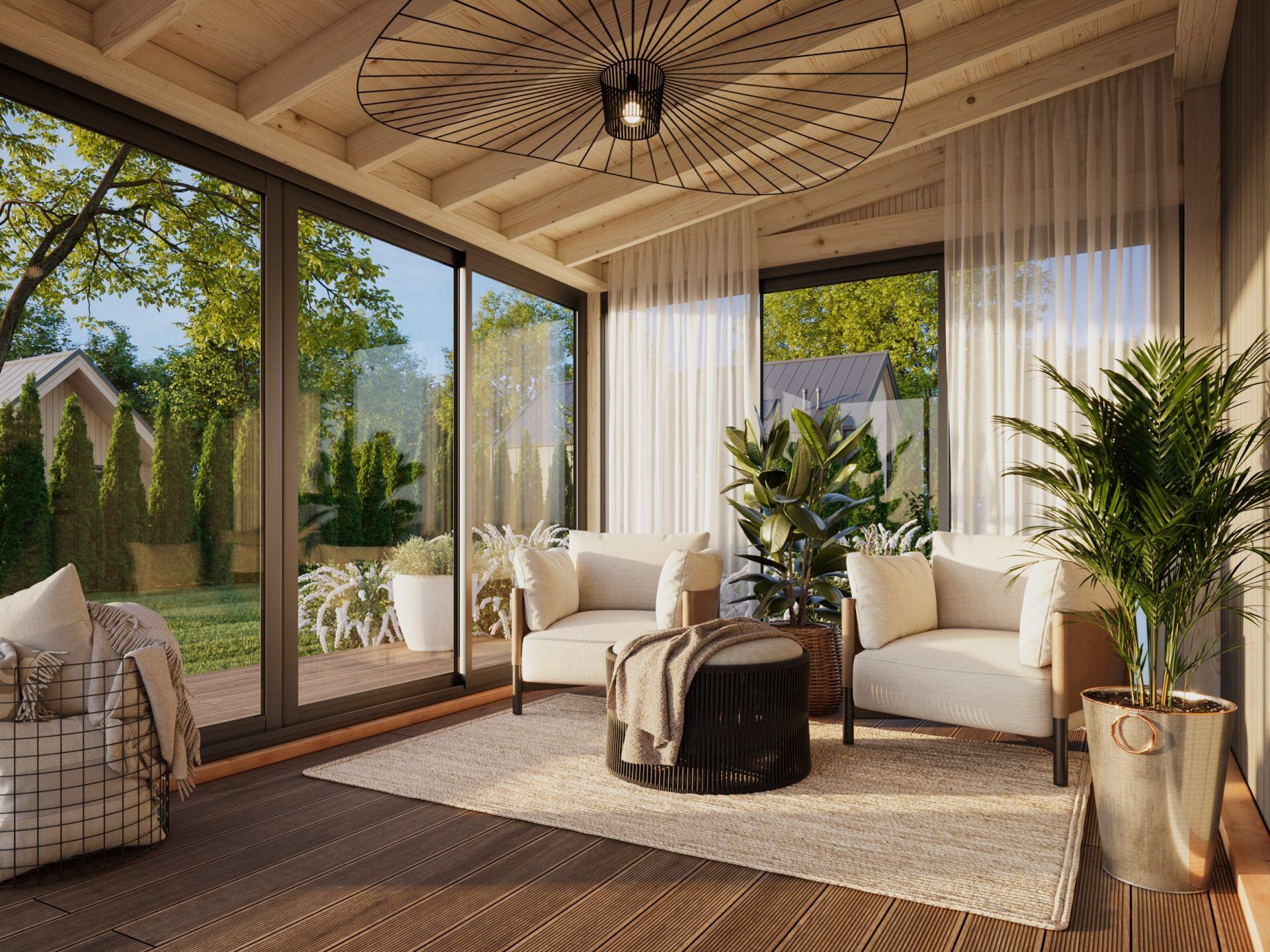 Palmako Gartenzimmer Glashaus Lumi 11,6 m² Slide