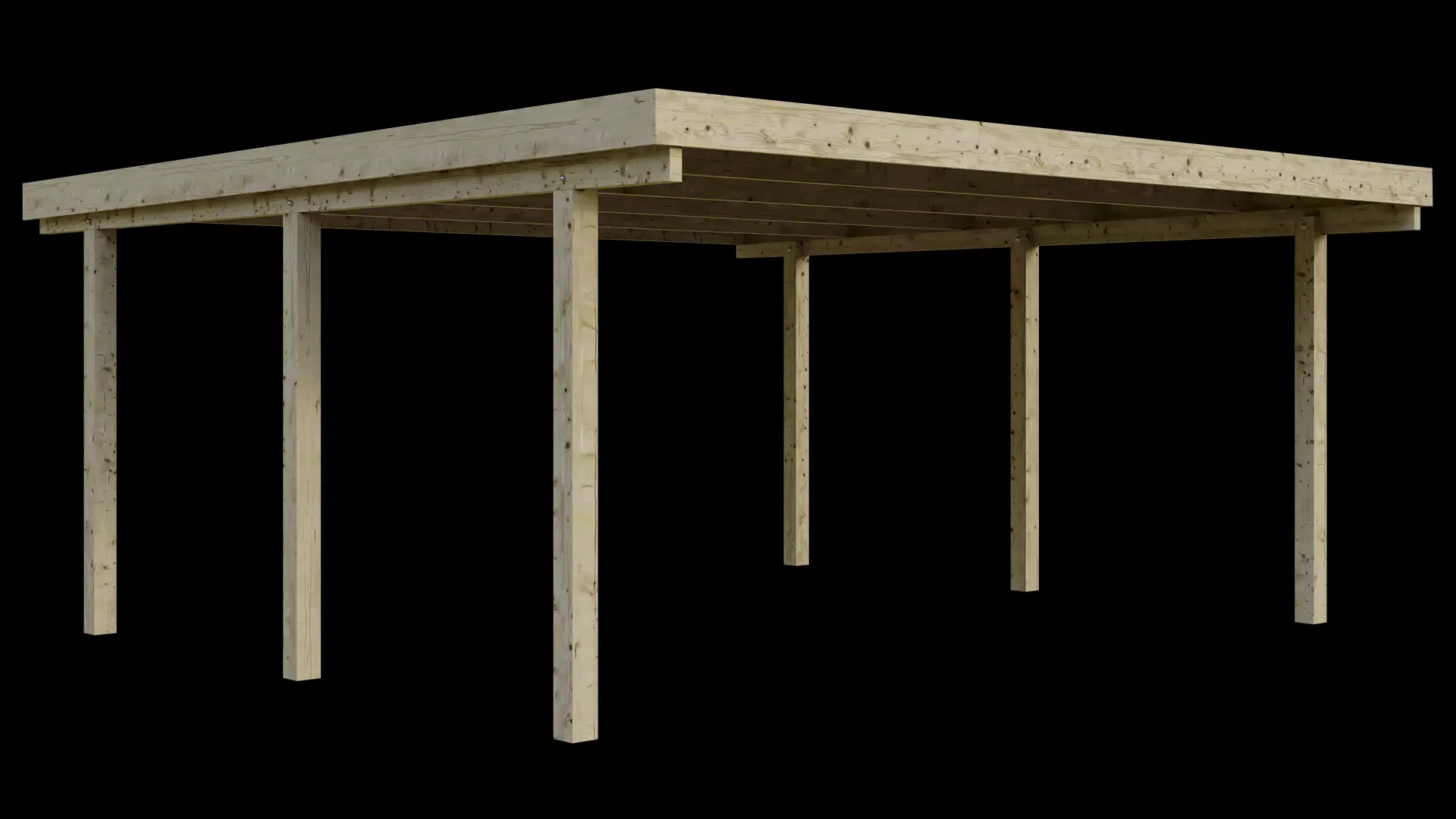Carport VC 510x510 Kiefer Massivholz