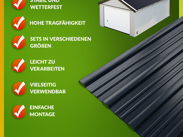 Trapezblech 28er-Set Anthrazit 110x46cm