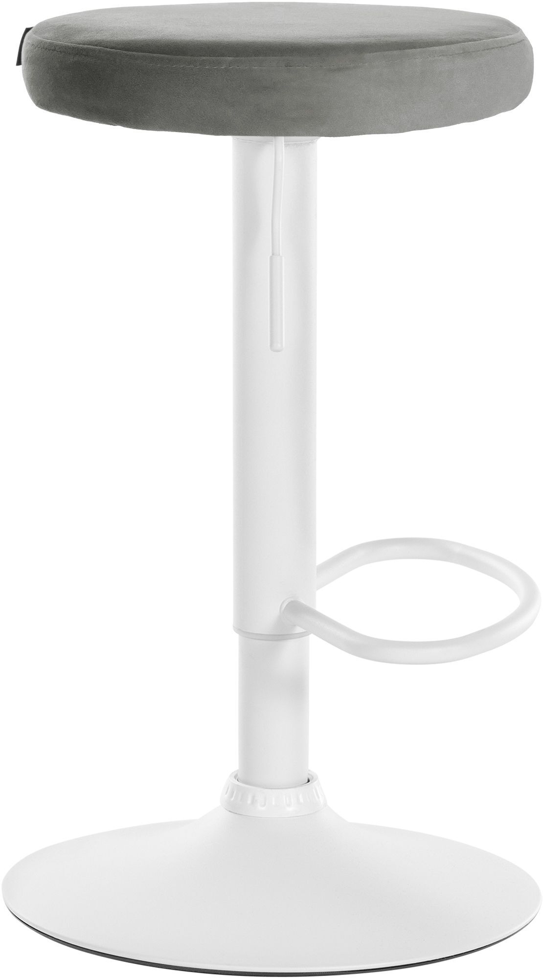 2er Set Barhocker Ponte Samt weiß, grau