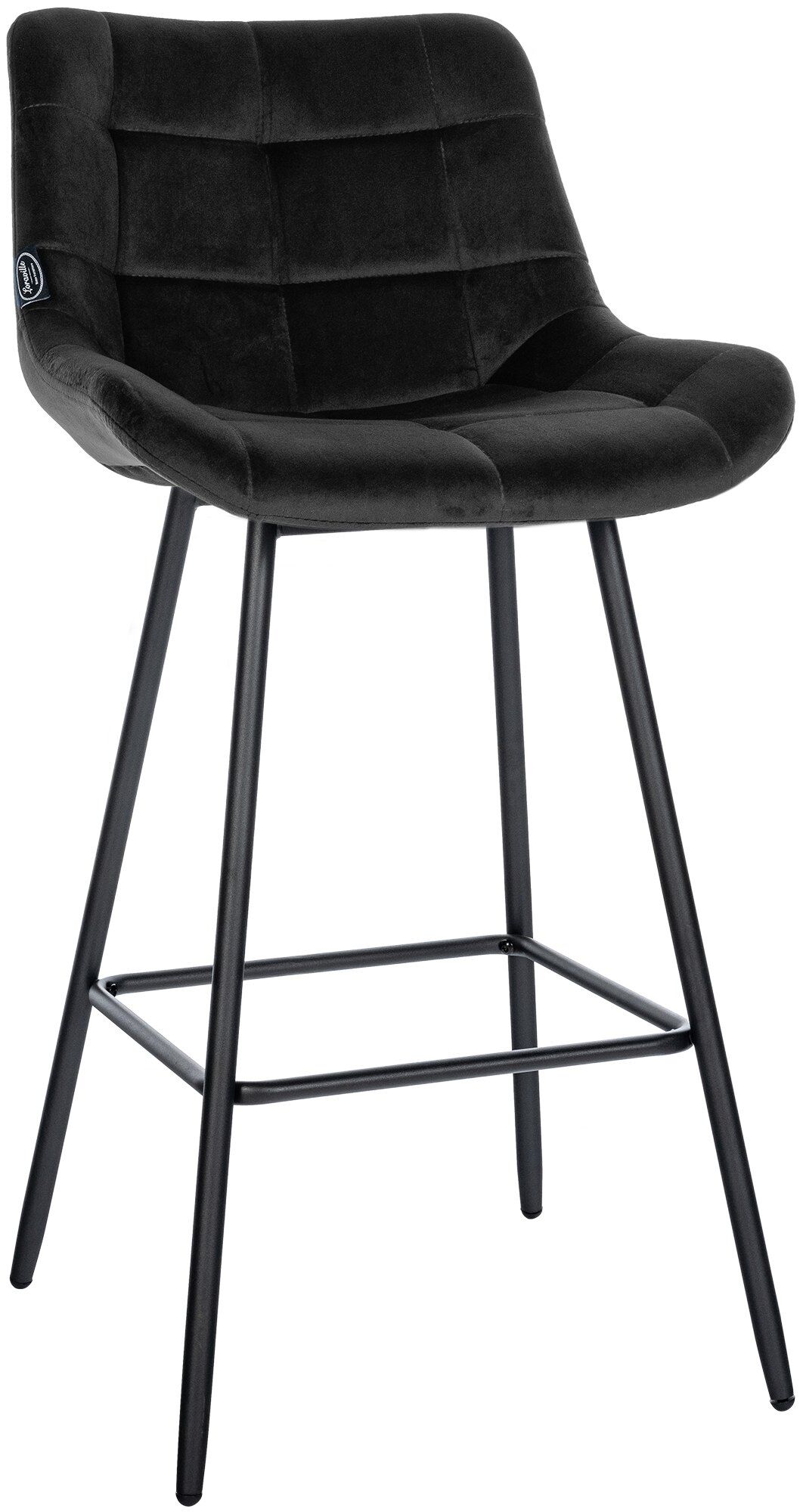 Barhocker Weston Samt, schwarz