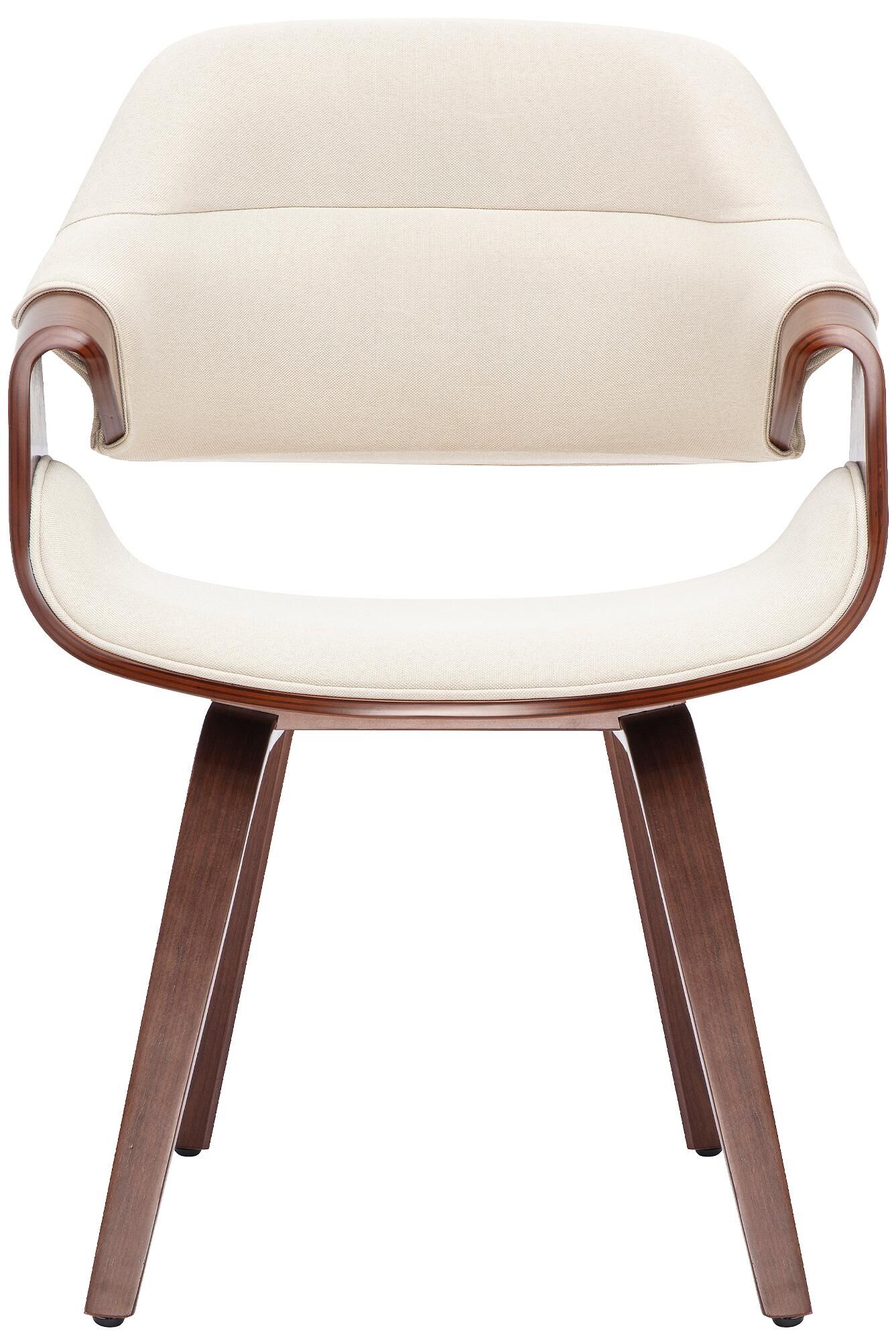 Esszimmerstuhl Maira Stoff, walnuss/creme