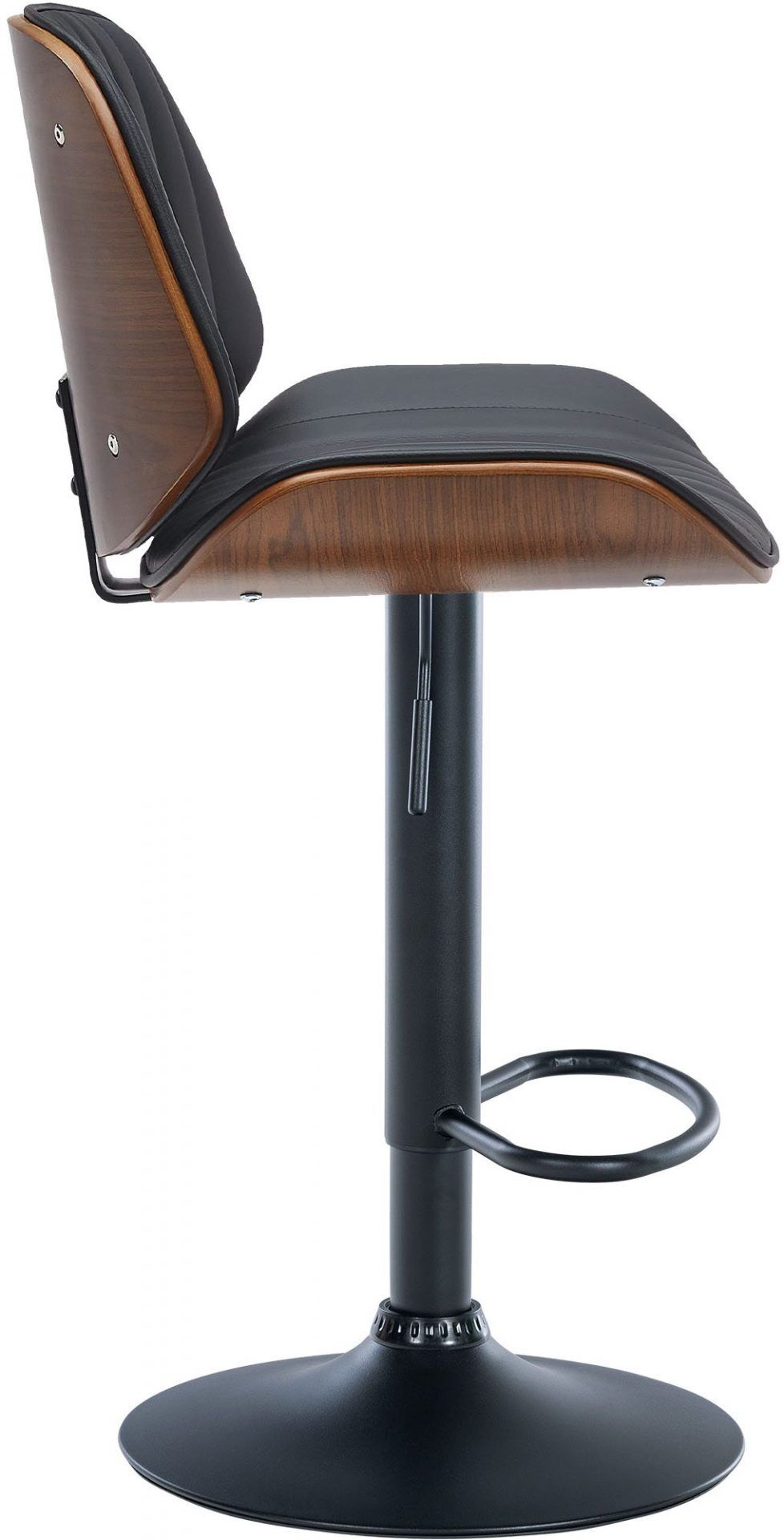 2er Set Barhocker Nova Kunstleder, walnuss/schwarz