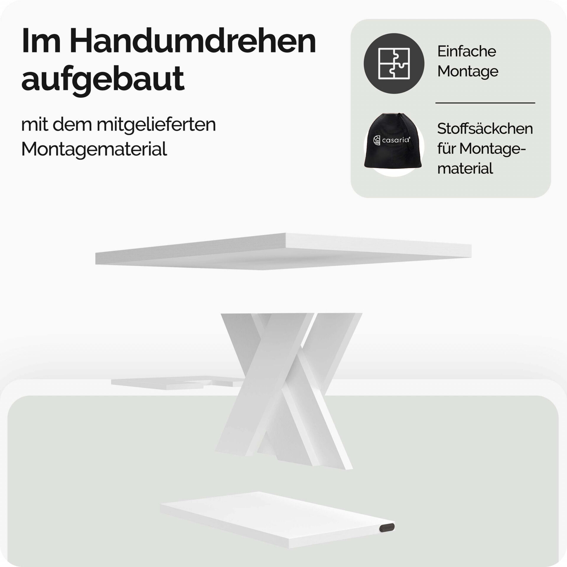 Couchtisch Detroit Weiß 90x60x45cm