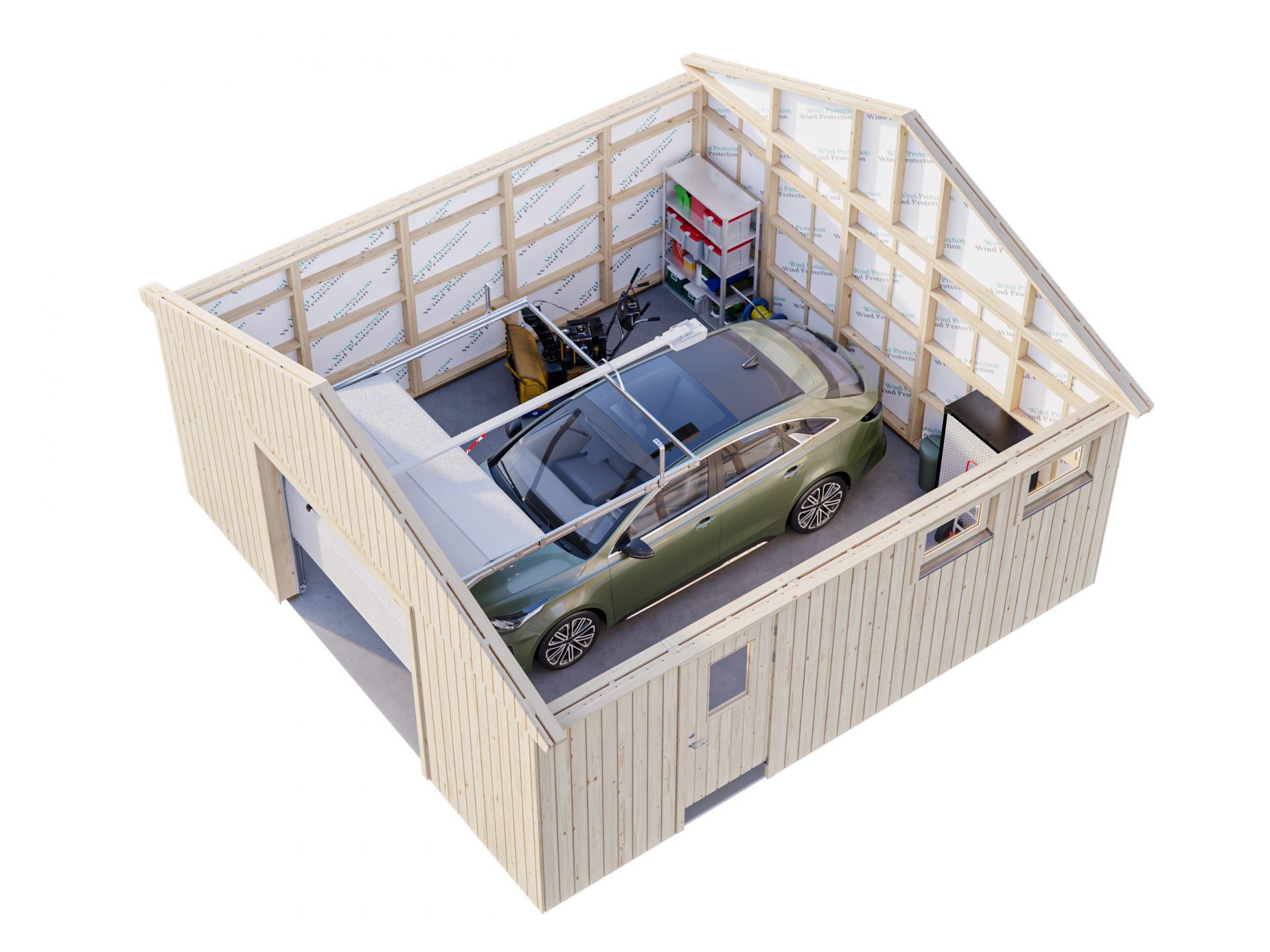 Palmako Holzgarage Andre 28,5 m² mit Sektionaltor
