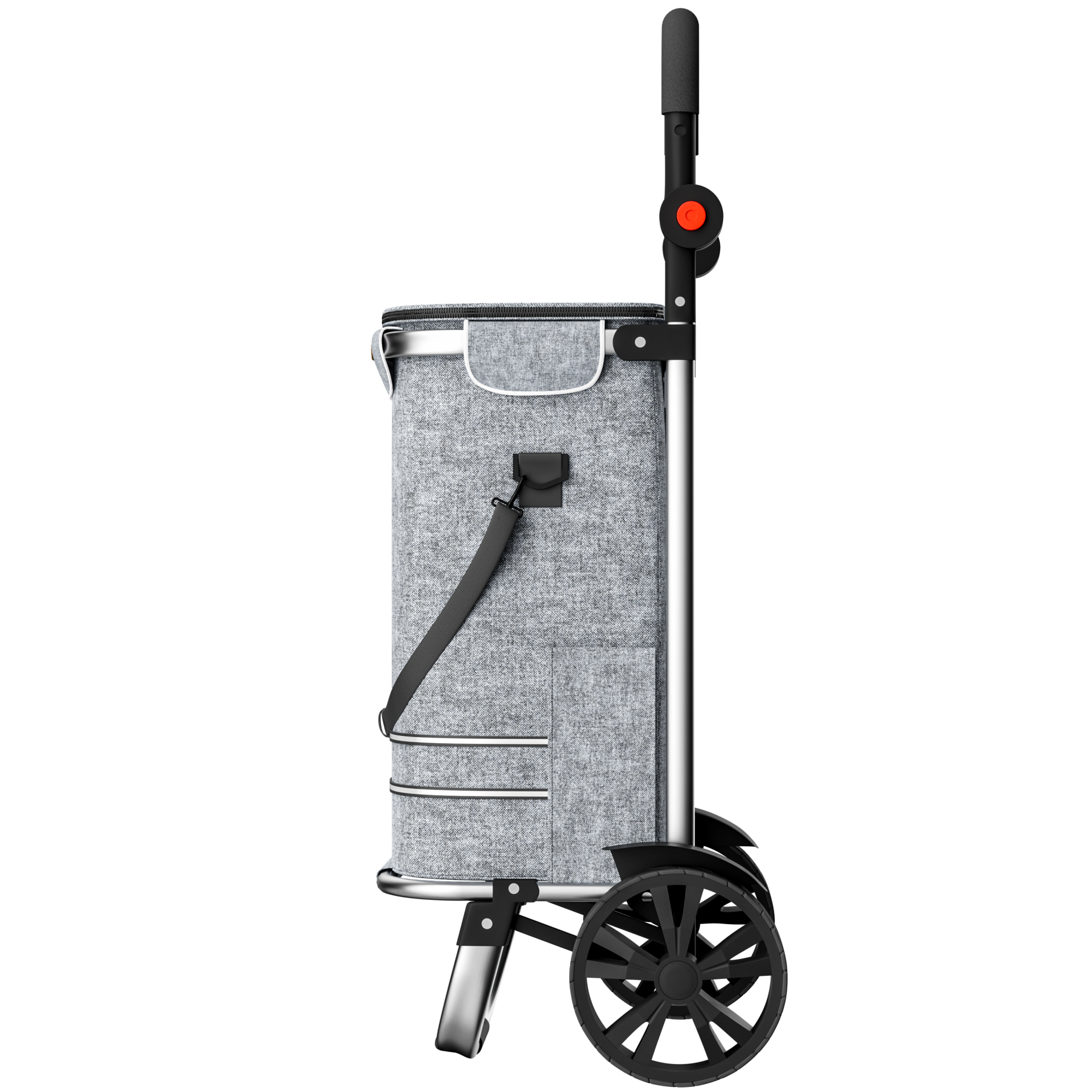 Einkaufstrolley Grau Alu 56L 31x24x54cm