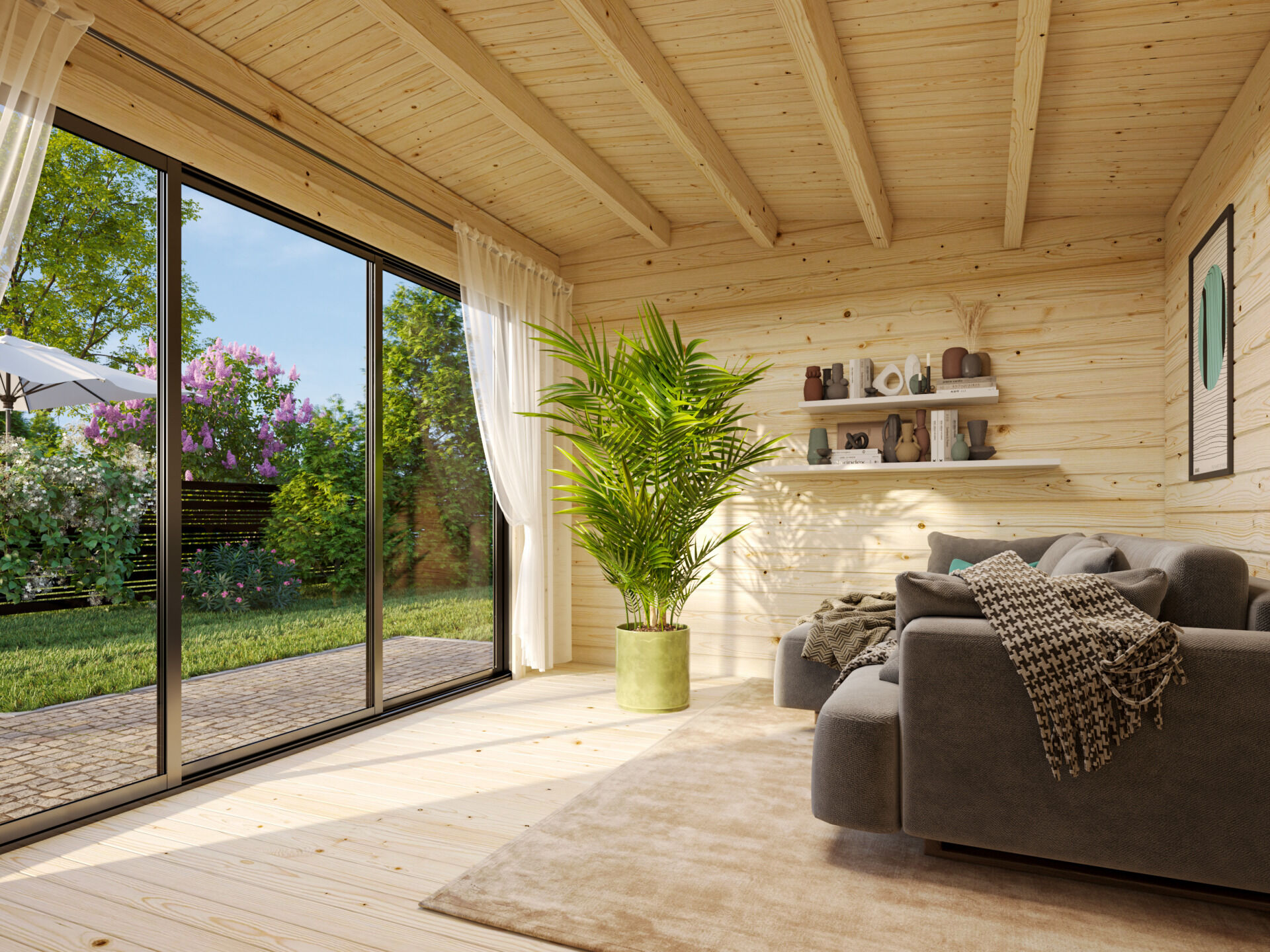 Palmako Gartenhaus Ines 11,1 m² mit Schiebetür
