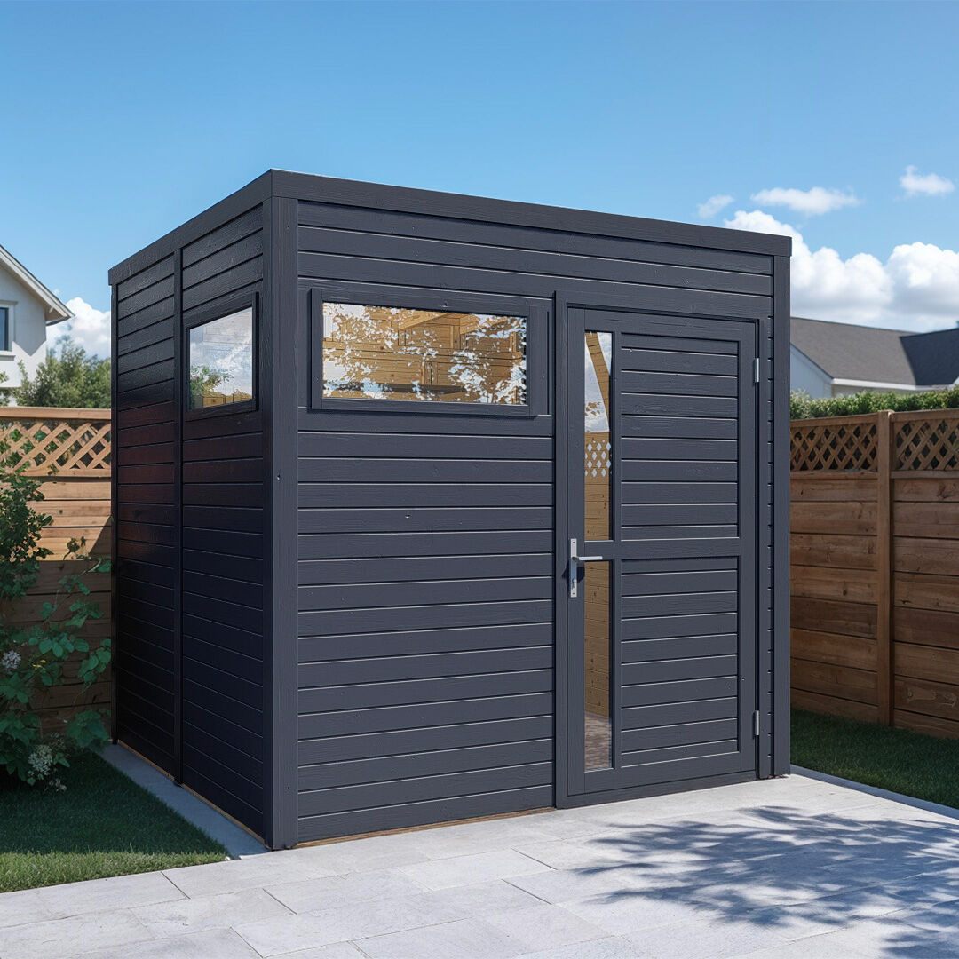 Gartenhaus Cubus 2 Anthrazit 226 x 234 cm
