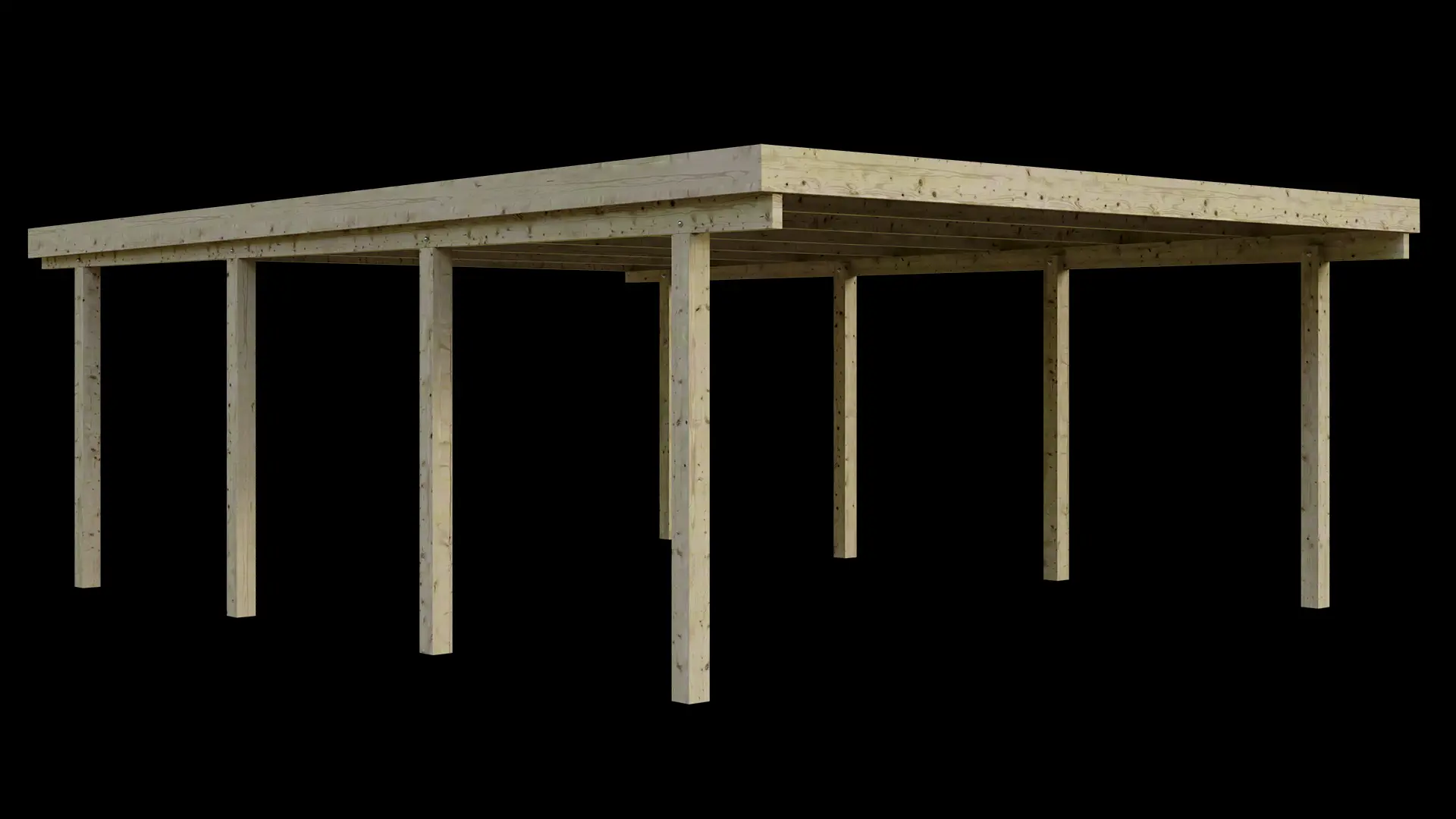Carport VC 510x700 Kiefer Massivholz