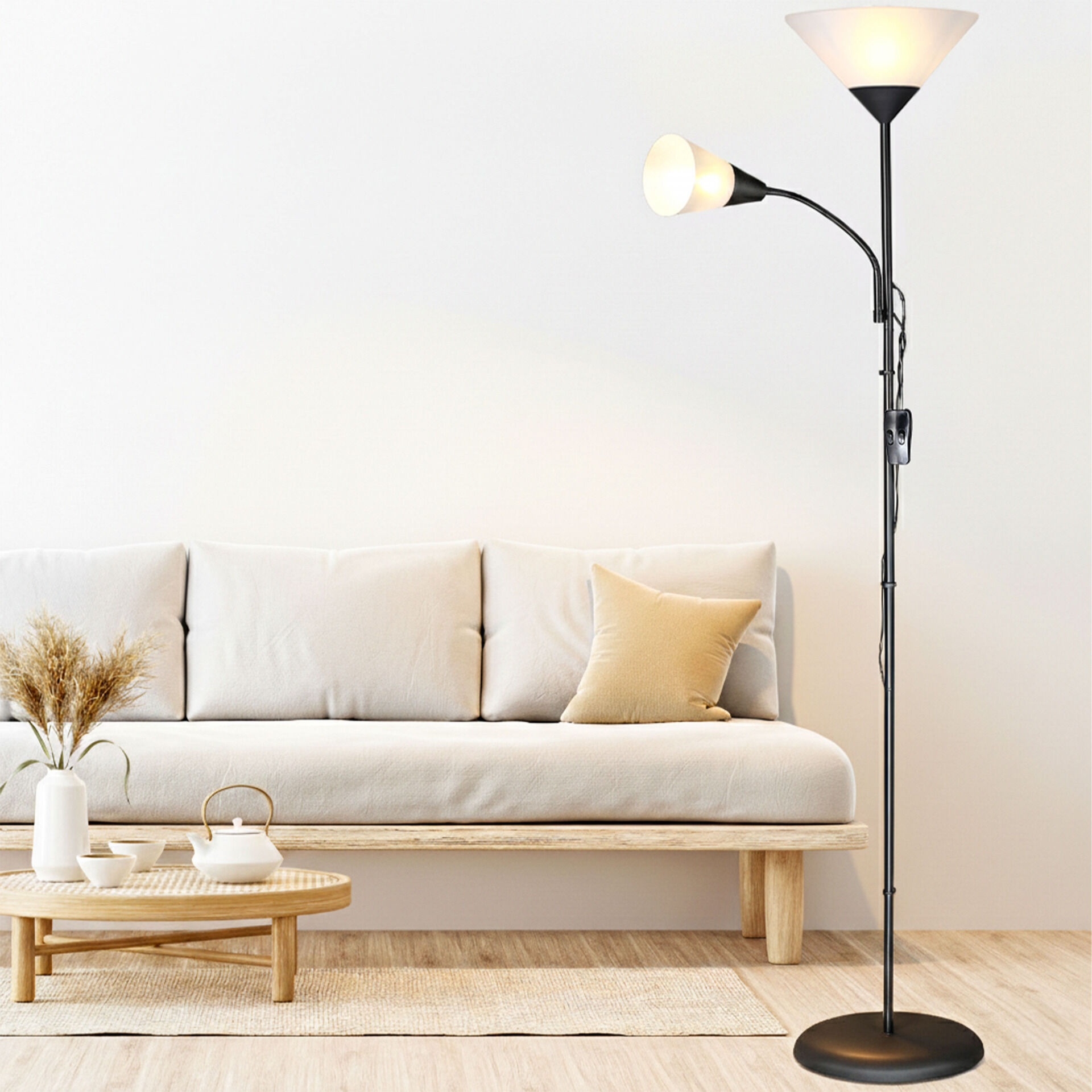 664606 Stehlampe Alissa Schwarz 175x28cm