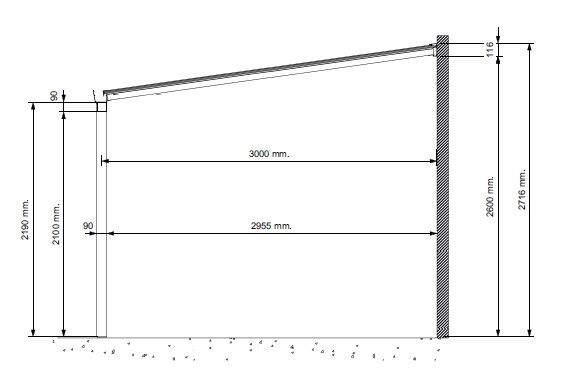 AKTION 4x3m Gartenzimmer Polycarbonat opal mit 8 mm Glasschiebewänden