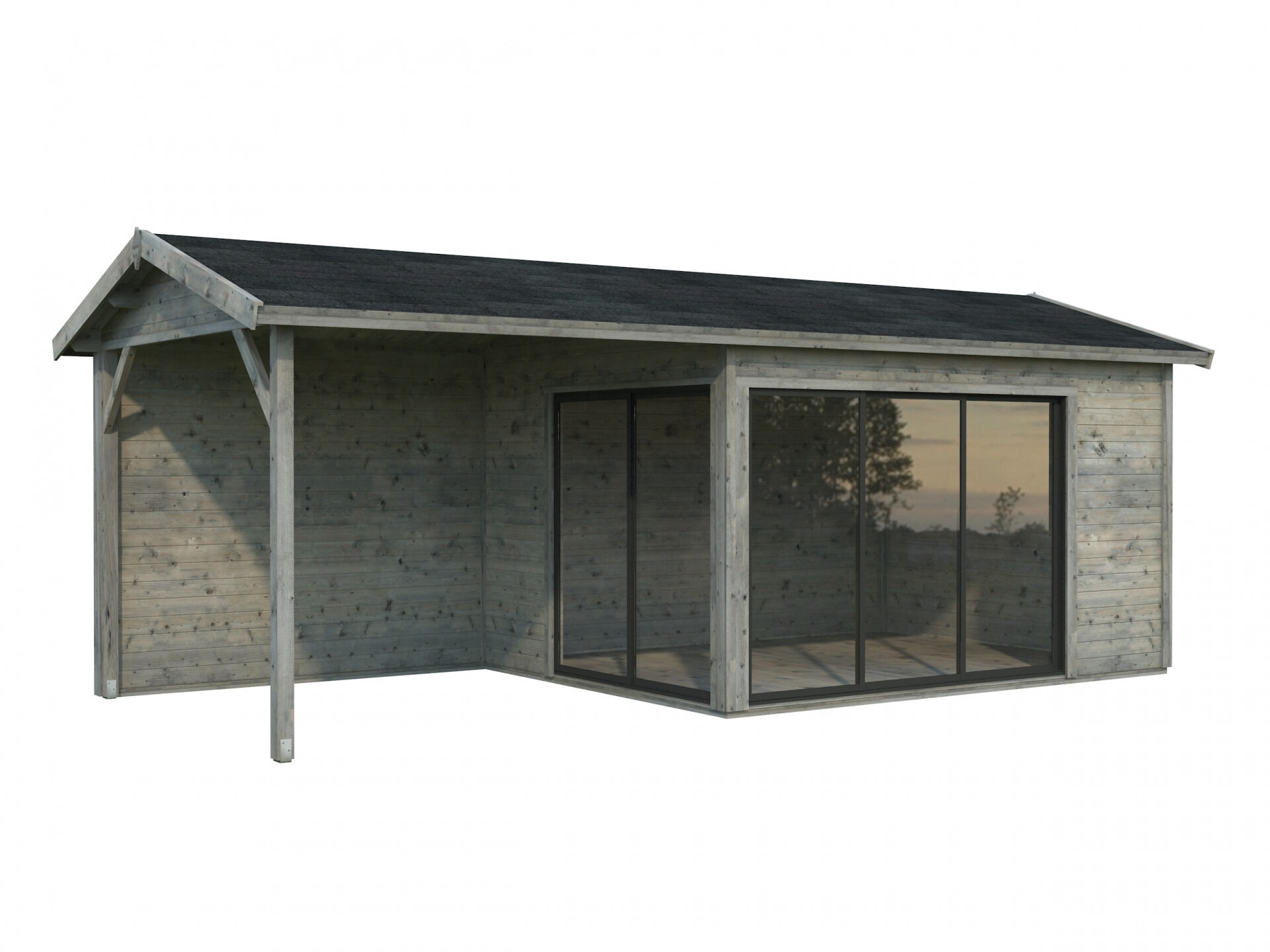 Palmako Gartenhaus Amanda 11,2+7,8 m2 Slide Plus