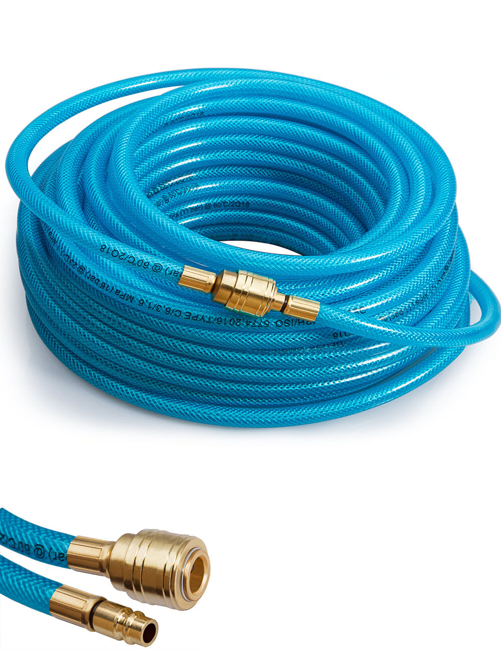 Druckluftschlauch 15m Schnellkupplung/Stecker