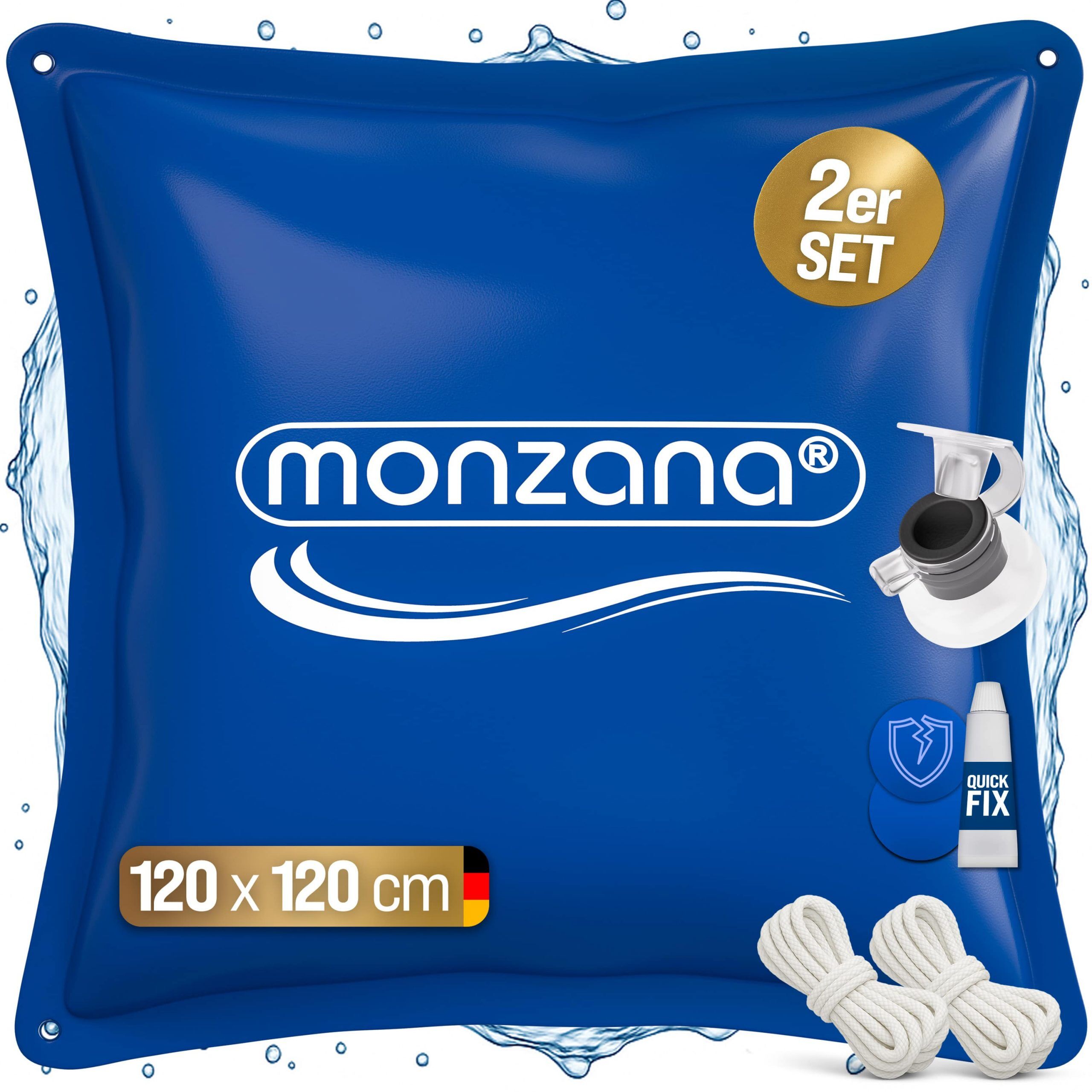Poolkissen 2er-Set Blau 120x120cm -20°C