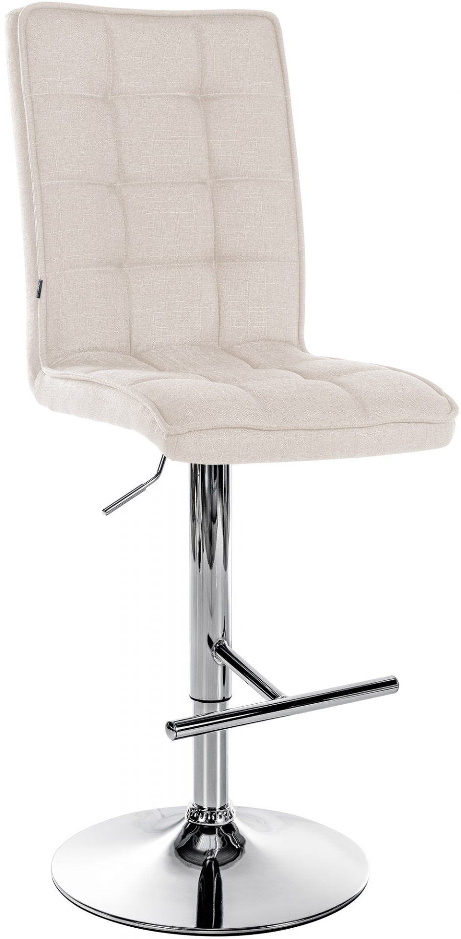 Barhocker Peking V2 Stoff chrom, creme