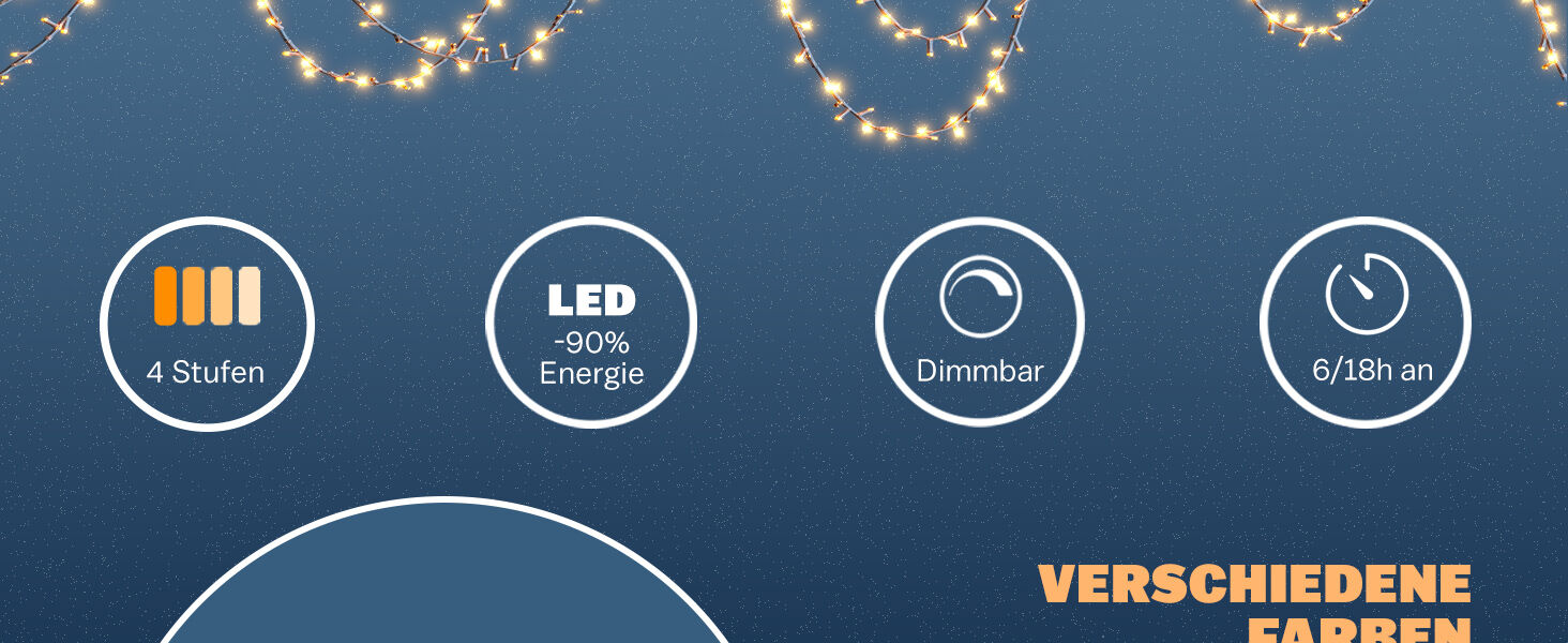 Lichterkette Weihnachten inkl Fernbedienung